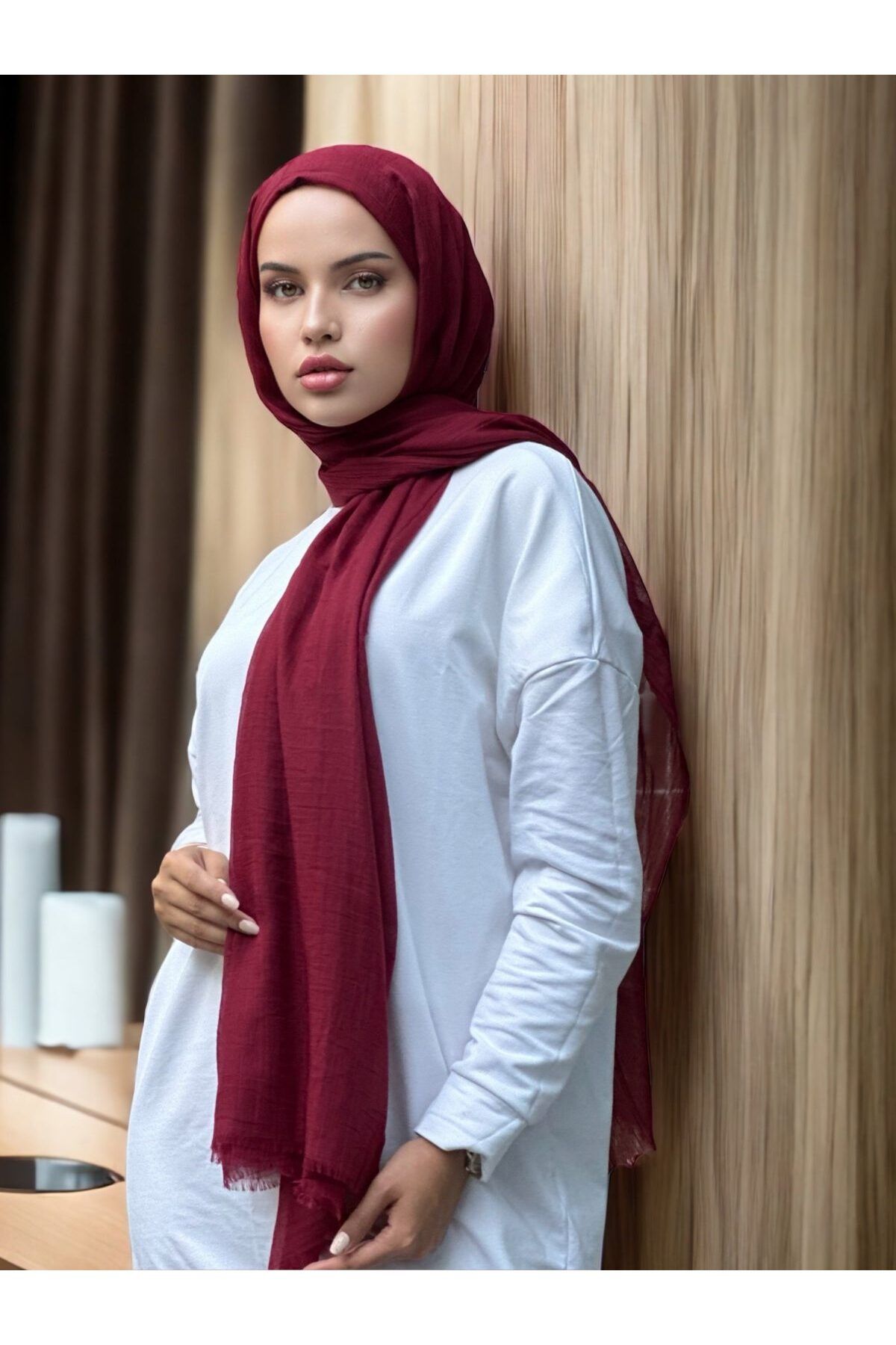 Arwella Dünya'nın En Rahat Dubai Şalı - Bordo