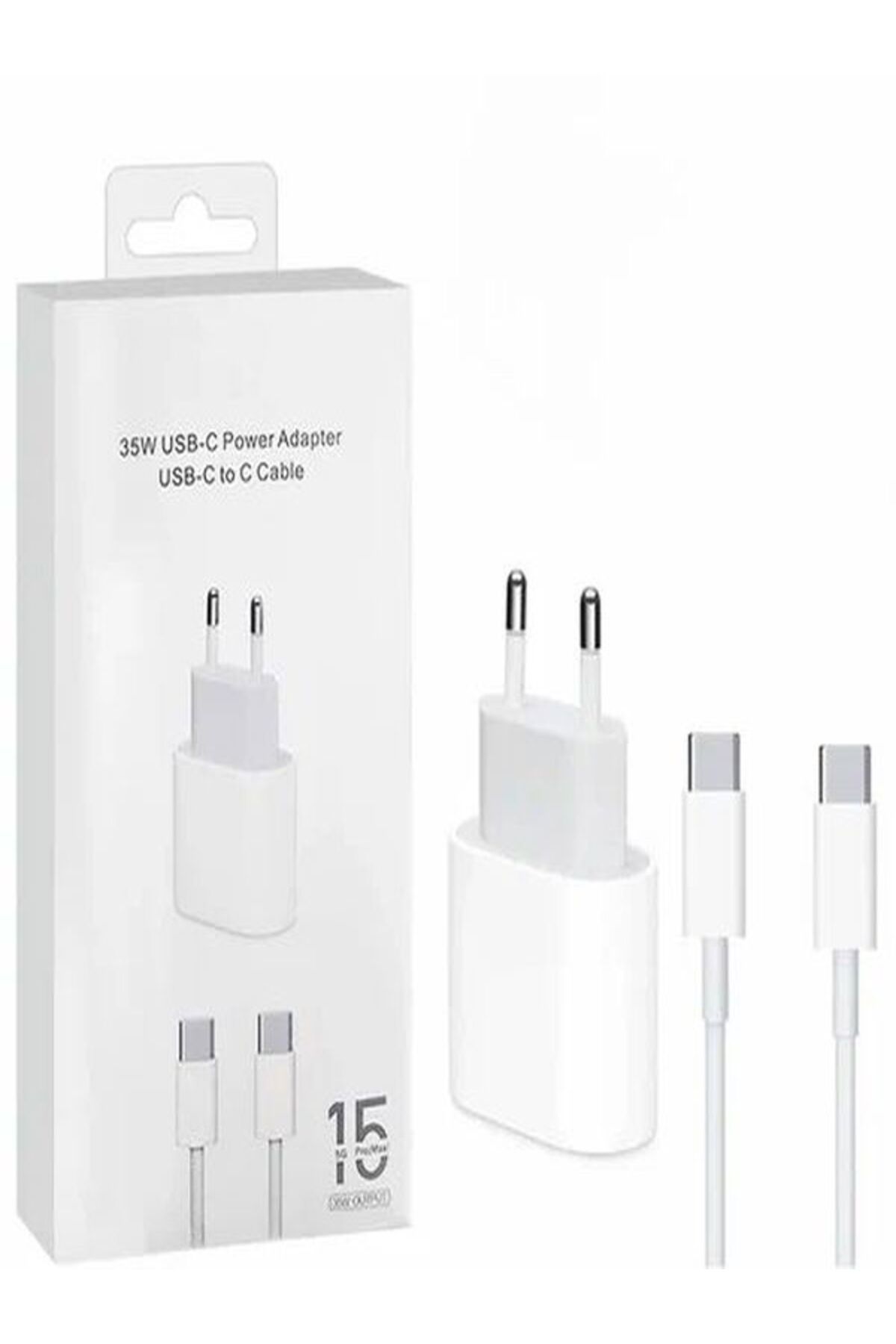 Aleeza iPhone 15 & 16 Serisi Uyumlu 35W Type-C Hızlı Şarj Adaptörü ve Kablosu