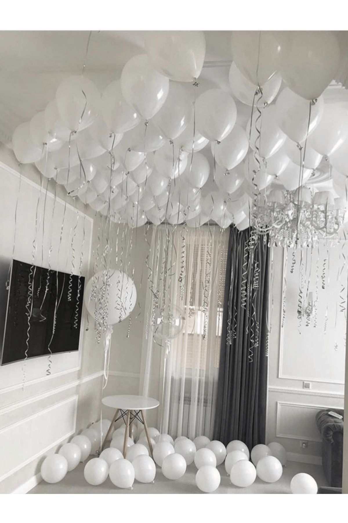 Bunloon Pastel Beyaz Balon Seti | 12 İnç 40’lı Saf Konsept Dekor