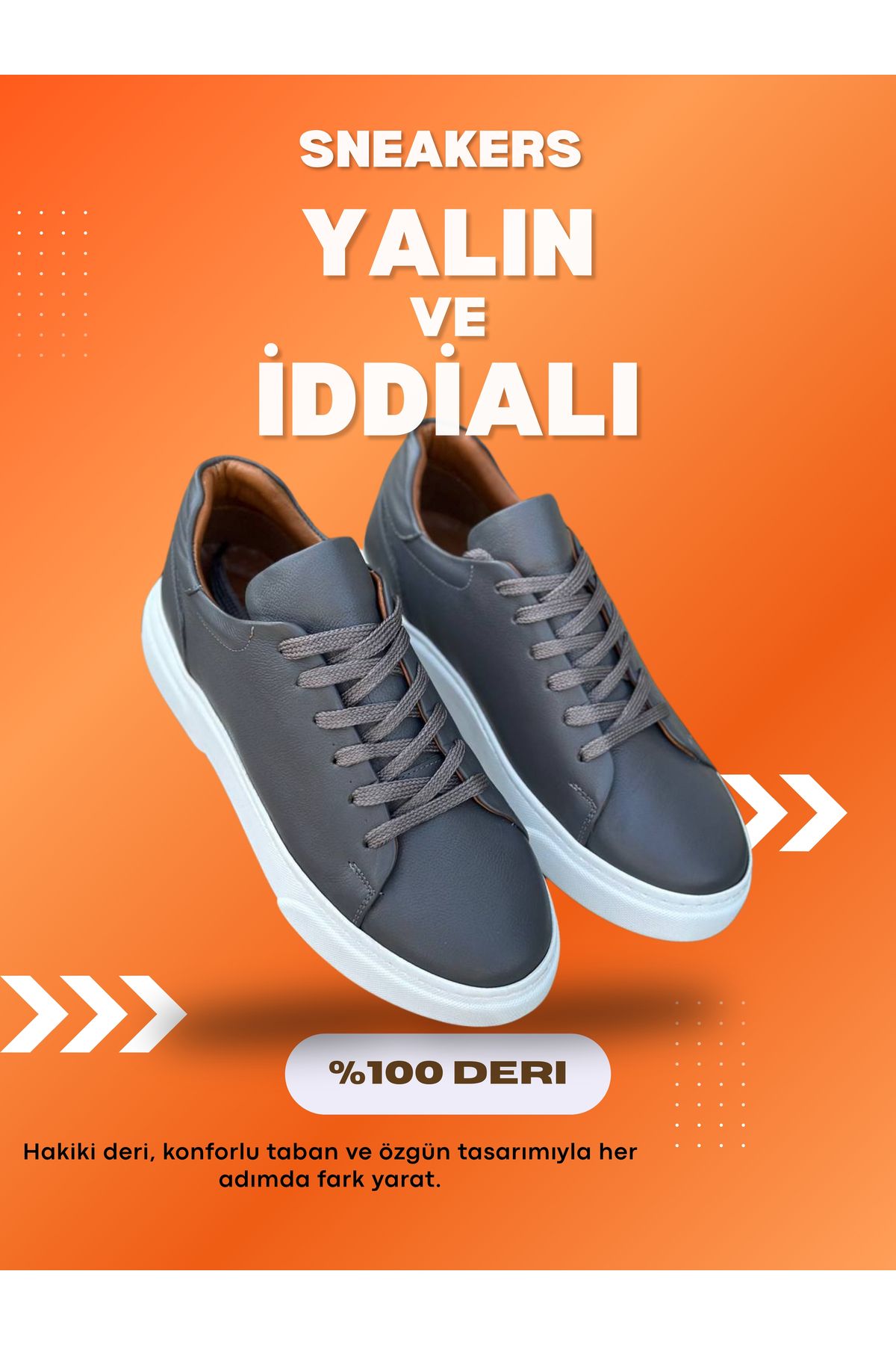 shcenco Hakiki Deri Erkek Sneaker Ayakkabı – El İşçiliği ve Konforlu Taban