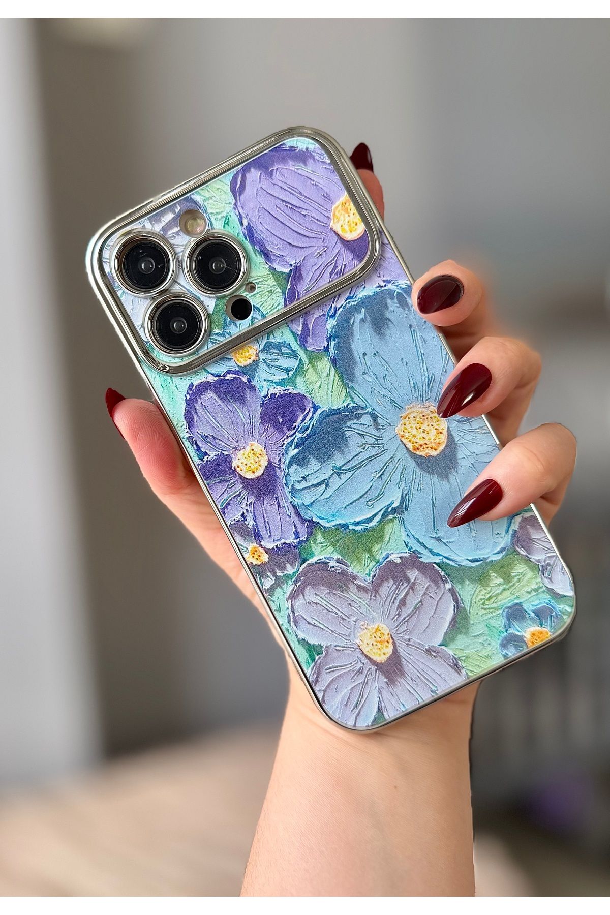 MirazTasarim IPHONE 14 PRO MAX 3D ÇİÇEK GÖRÜNÜMLÜ KILIF