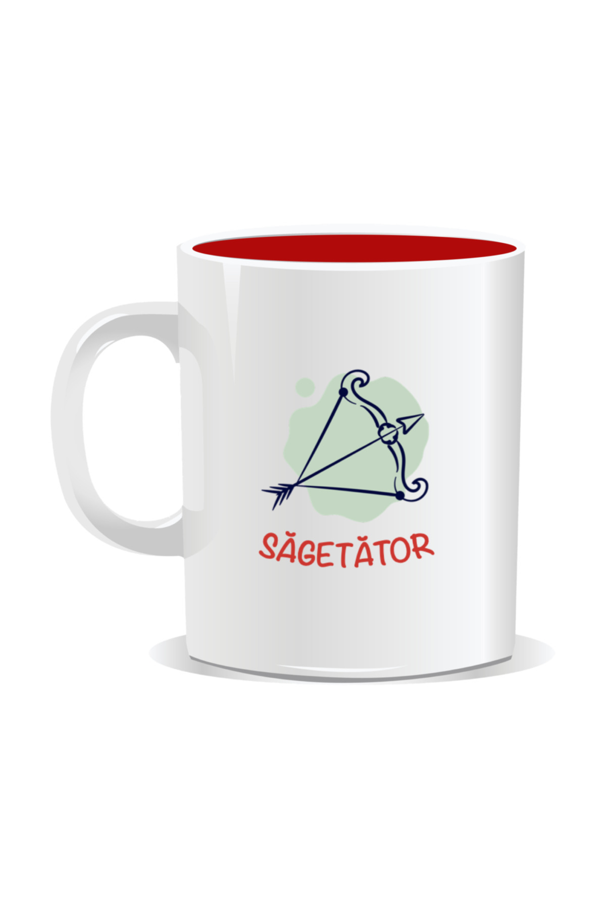 OEM-Personalized mug with zodiac sign, Sagittarius zodiac symbol - Red interior 2