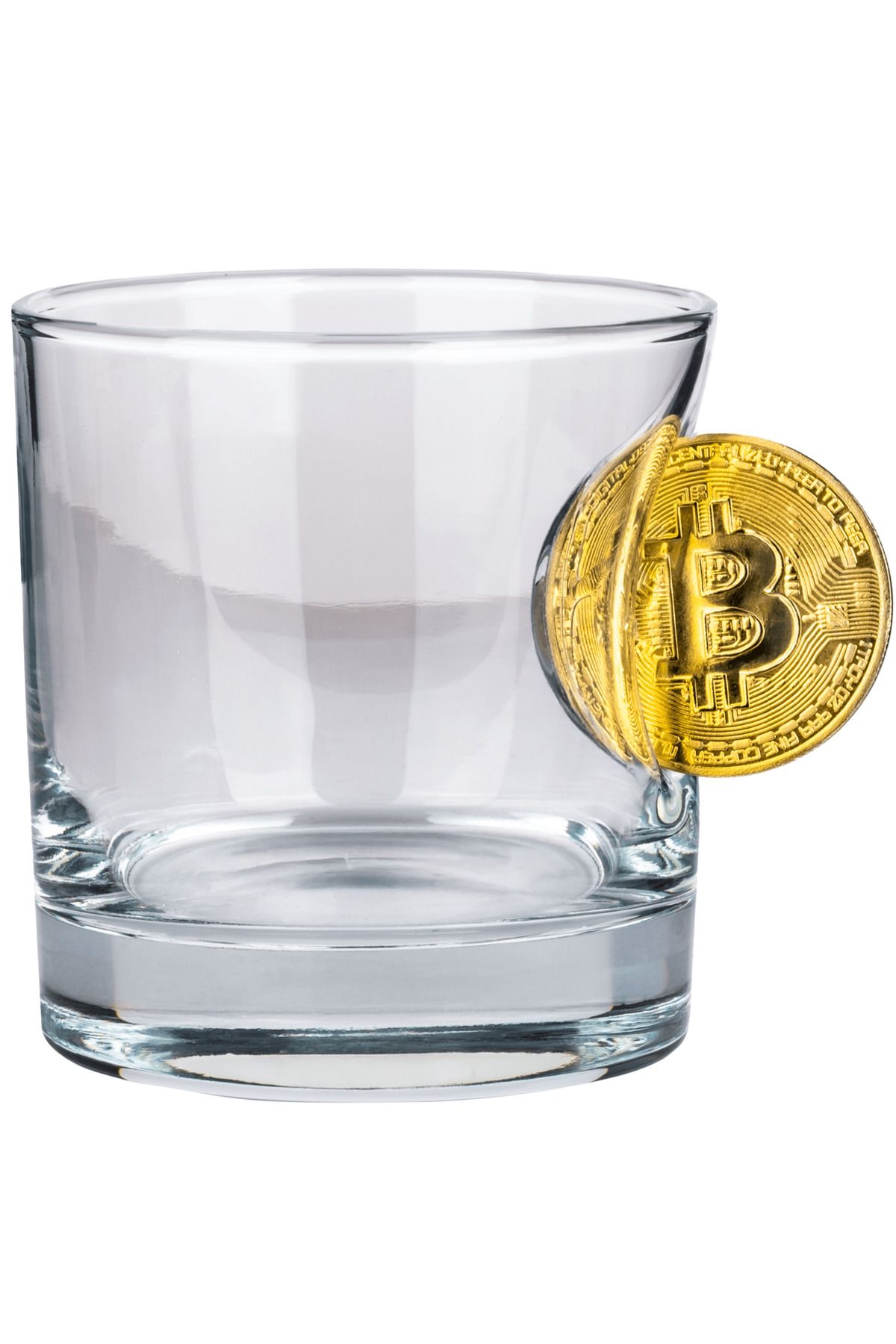 Bellore Bitcoin Madeni Para Hediyelik Özel Viski Bardağı 300cc