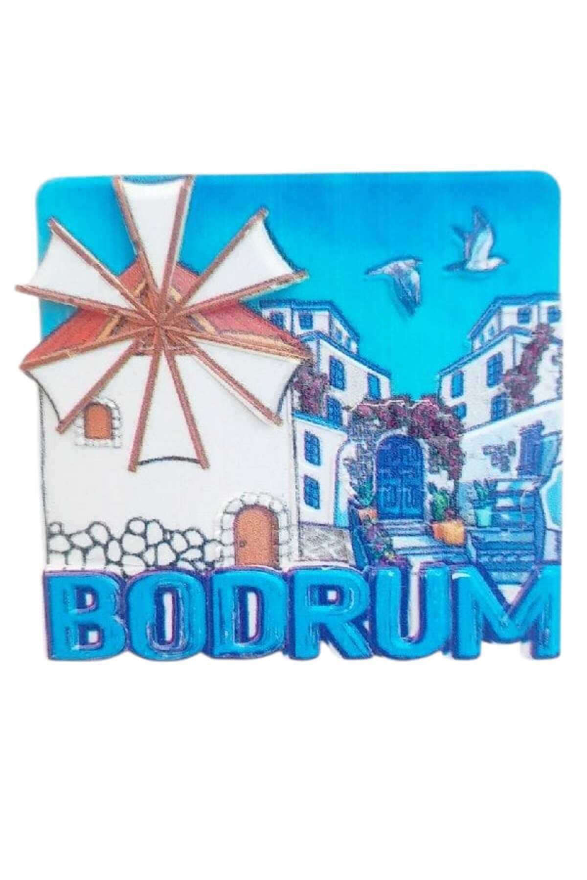 Ellanın Çarşısı Bodrum Magnet Kabartma Figürlü Seramik 1 Adet. Boyut: 6,5 cm x 6,5 cm
