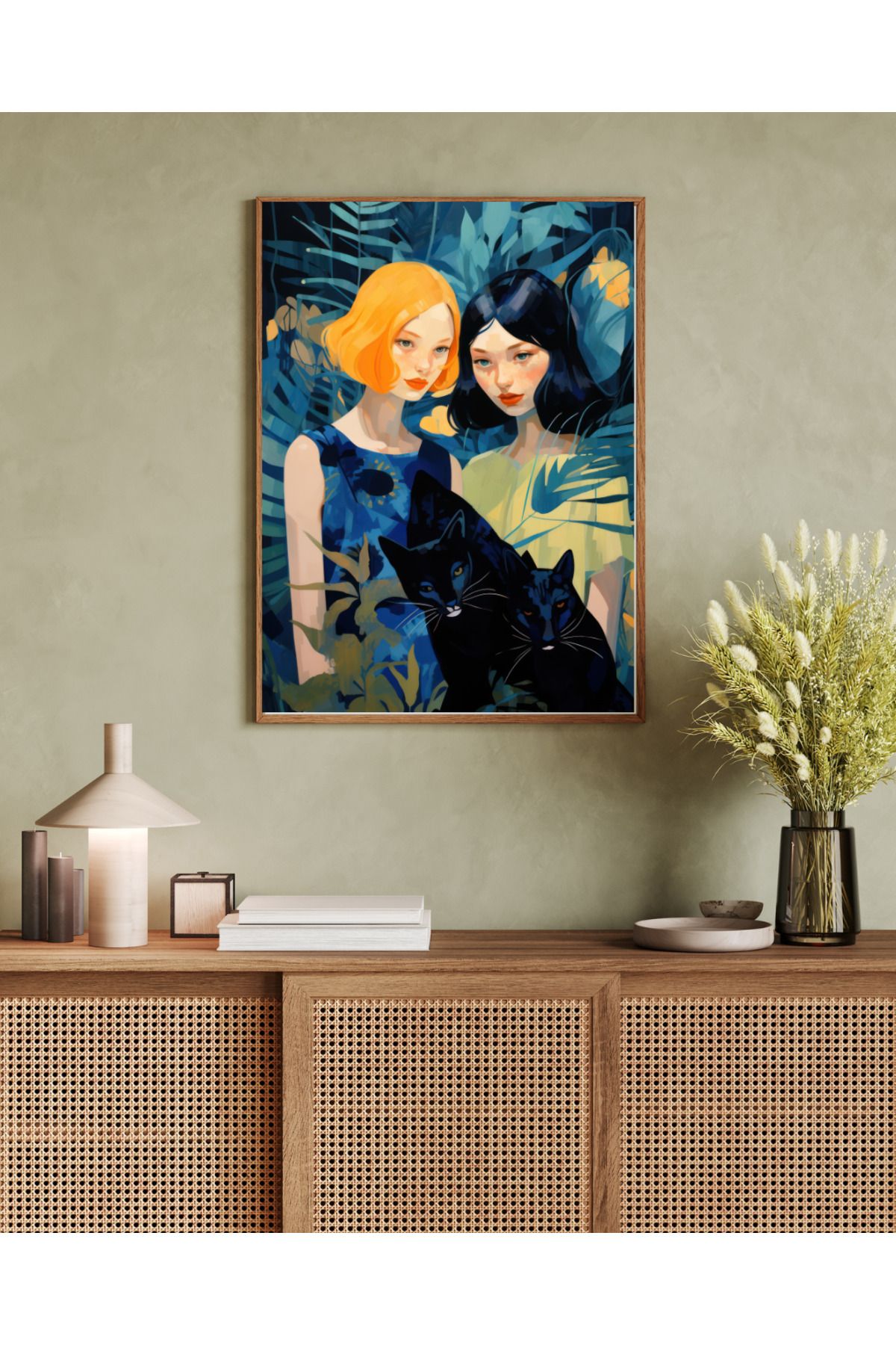 woodhomeworks tek parça salon ofis dekor tablo
