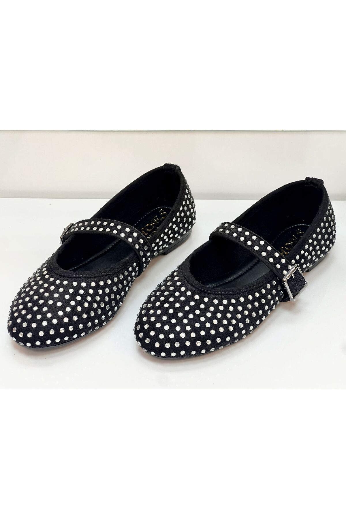 MRZ SHOES KADIN TAŞ DETAYLI İNCE BANTLI BABET