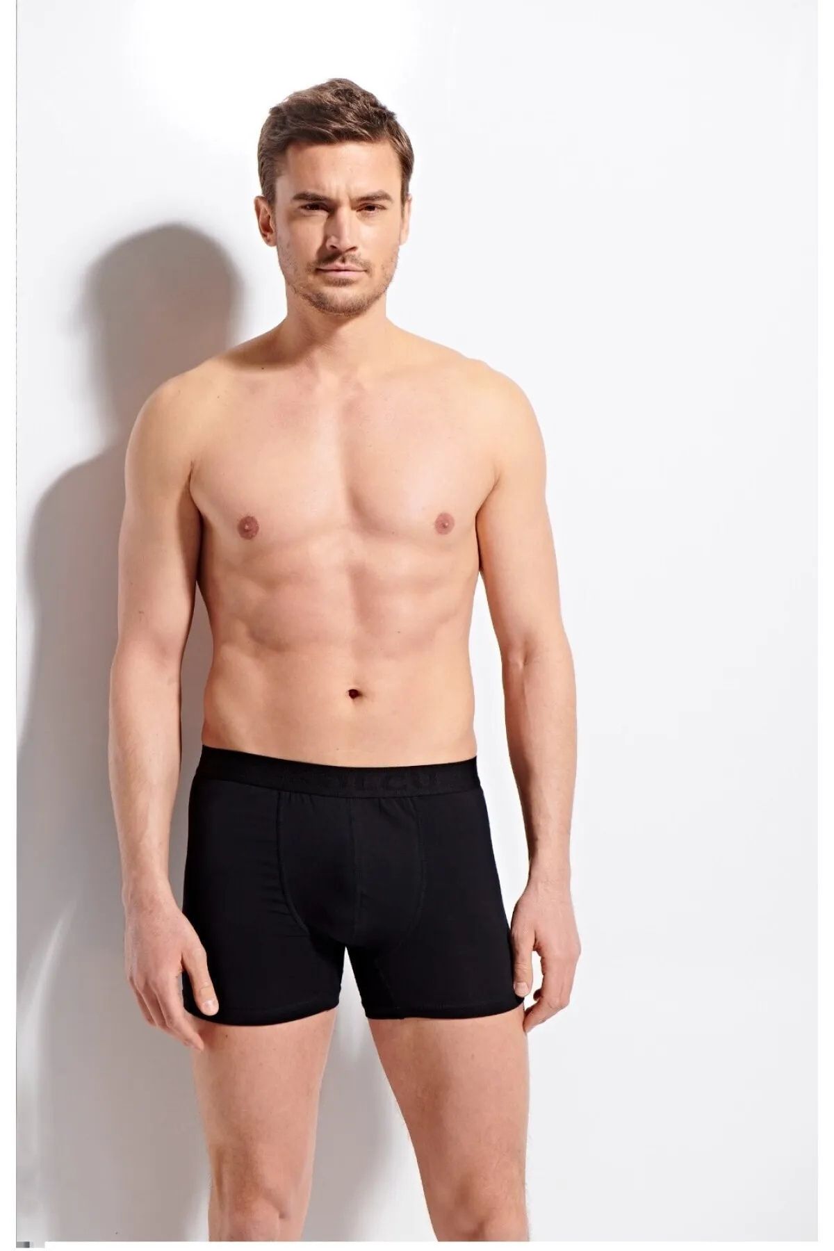 NaturaAlp Kolcu Erkek Likralı Boxer - Siyah