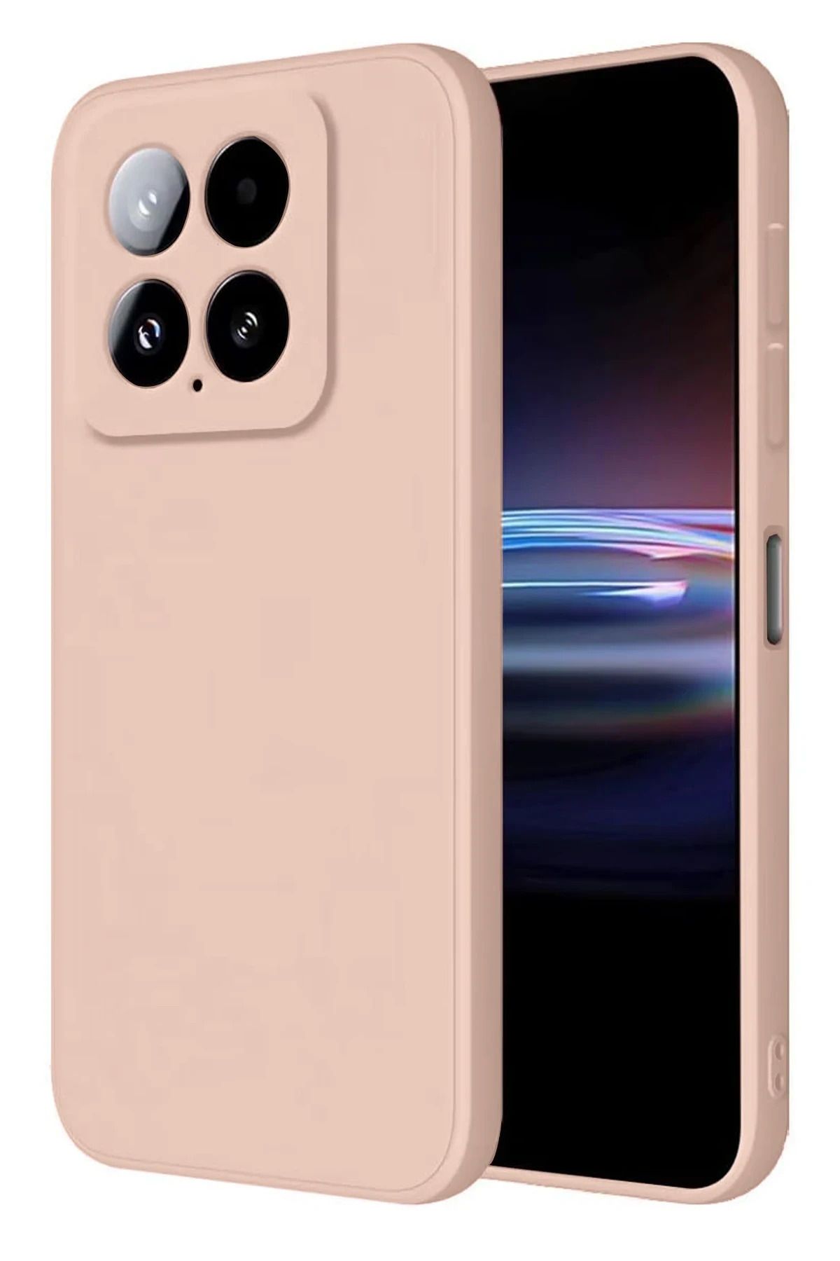 CepteToptan Xiaomi Mi 14T Pro Kılıf Nano içi Kadife Silikon - Pudra