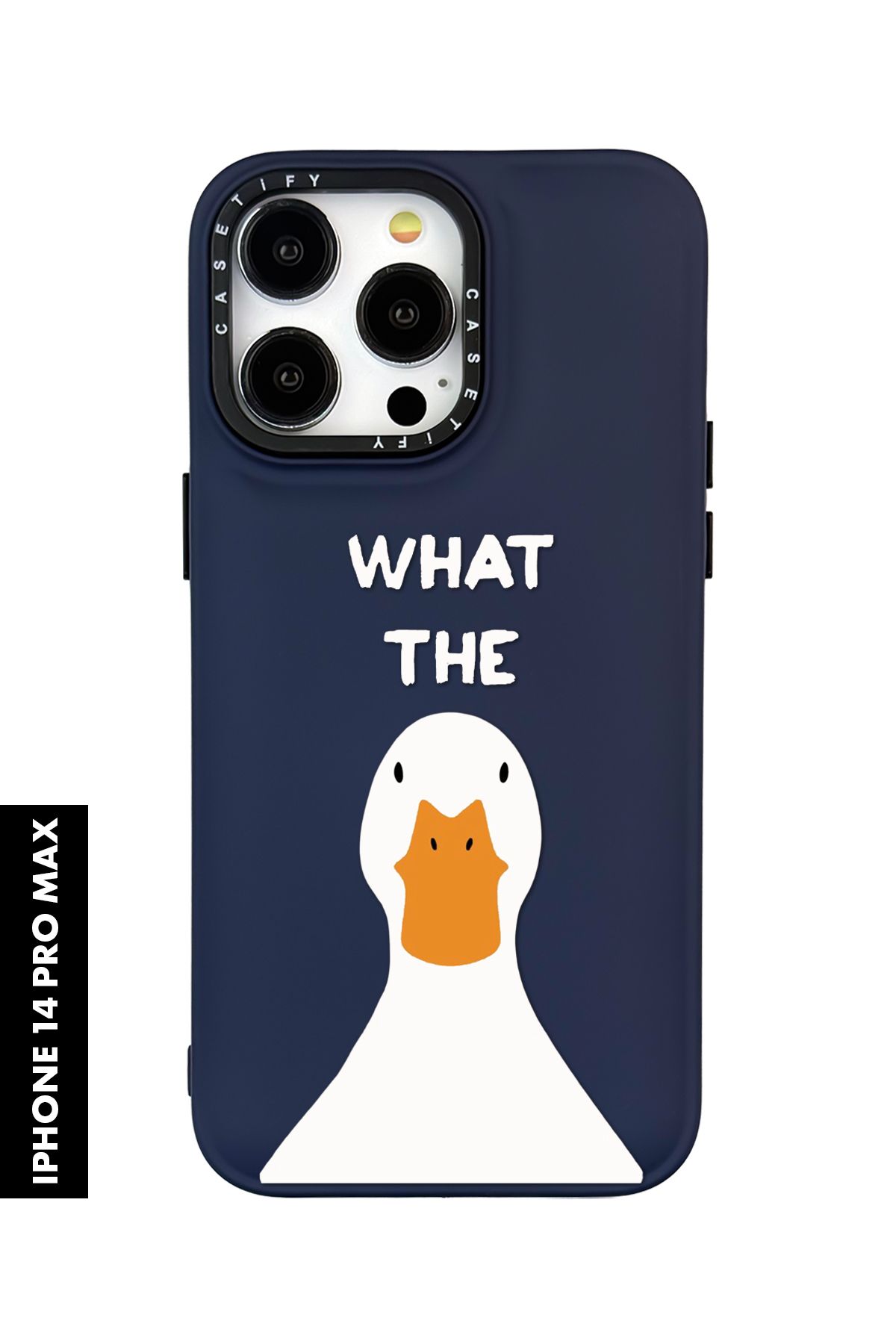 mooodcase iPhone 14 Pro Max Uyumlu What The Duck Desenli Silikonlu Pillow Kılıf