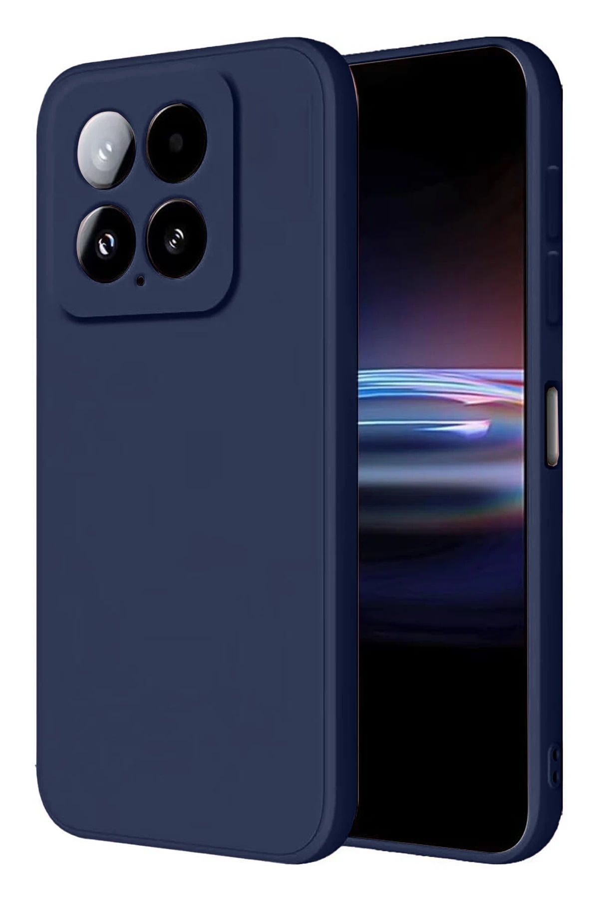 CepteToptan Xiaomi Mi 14T Pro Kılıf Nano içi Kadife Silikon - Lacivert