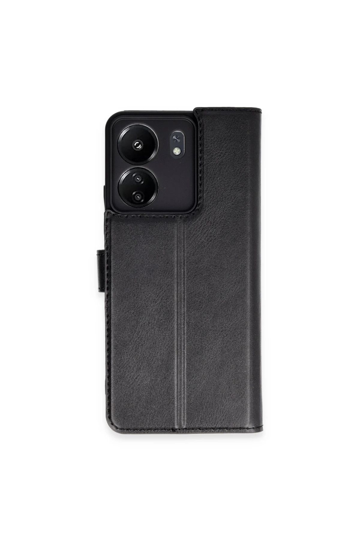 Toptan Bulurum Xiaomi Redmi 13C Kılıf Trend S Plus Kapaklı Kılıf - Siyah
