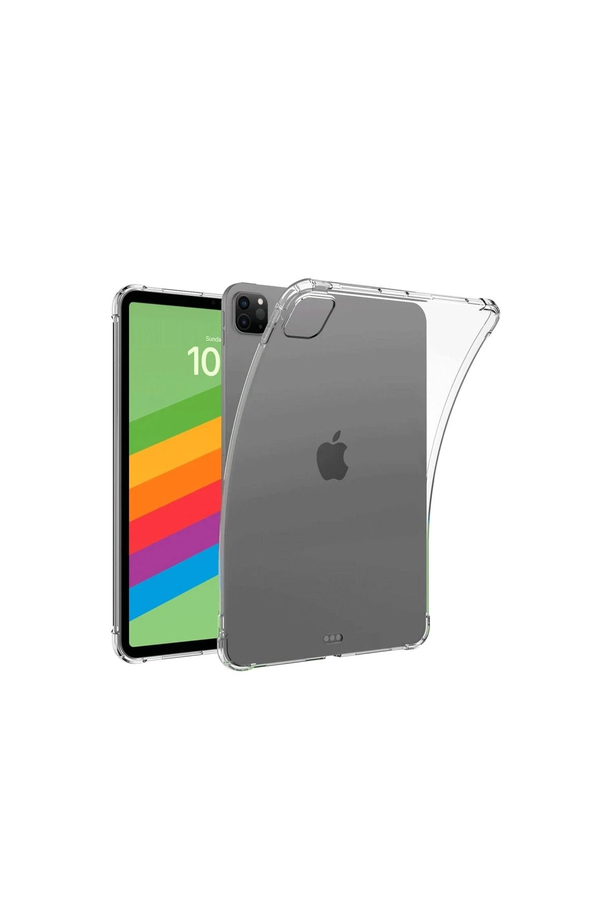 Toptan Bulurum iPad Pro 13 (2024) Kılıf Anti Şeffaf Tablet Silikon - Şeffaf