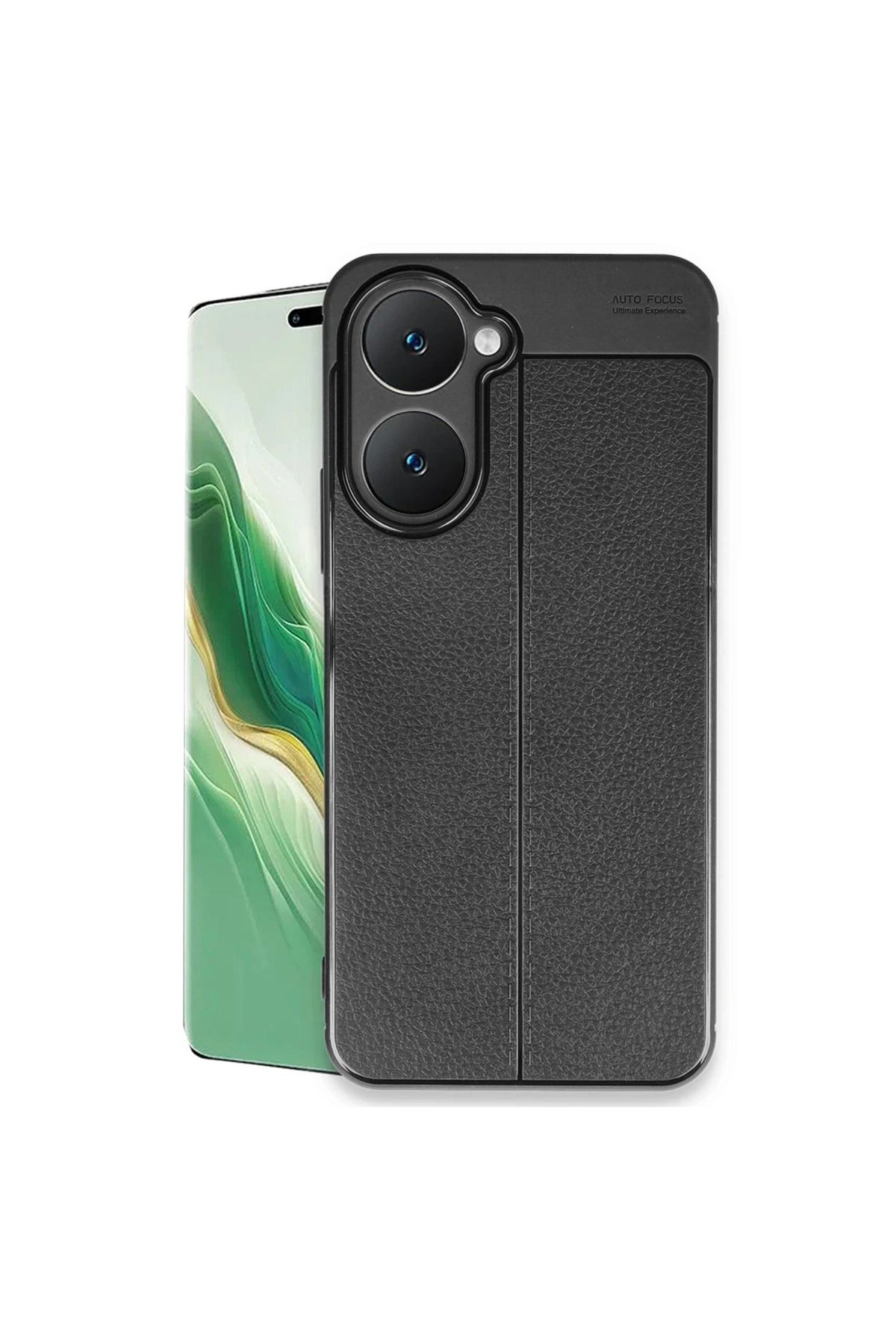 Toptan Bulurum Vivo Y18 Kılıf Auto Focus Kapak - Siyah