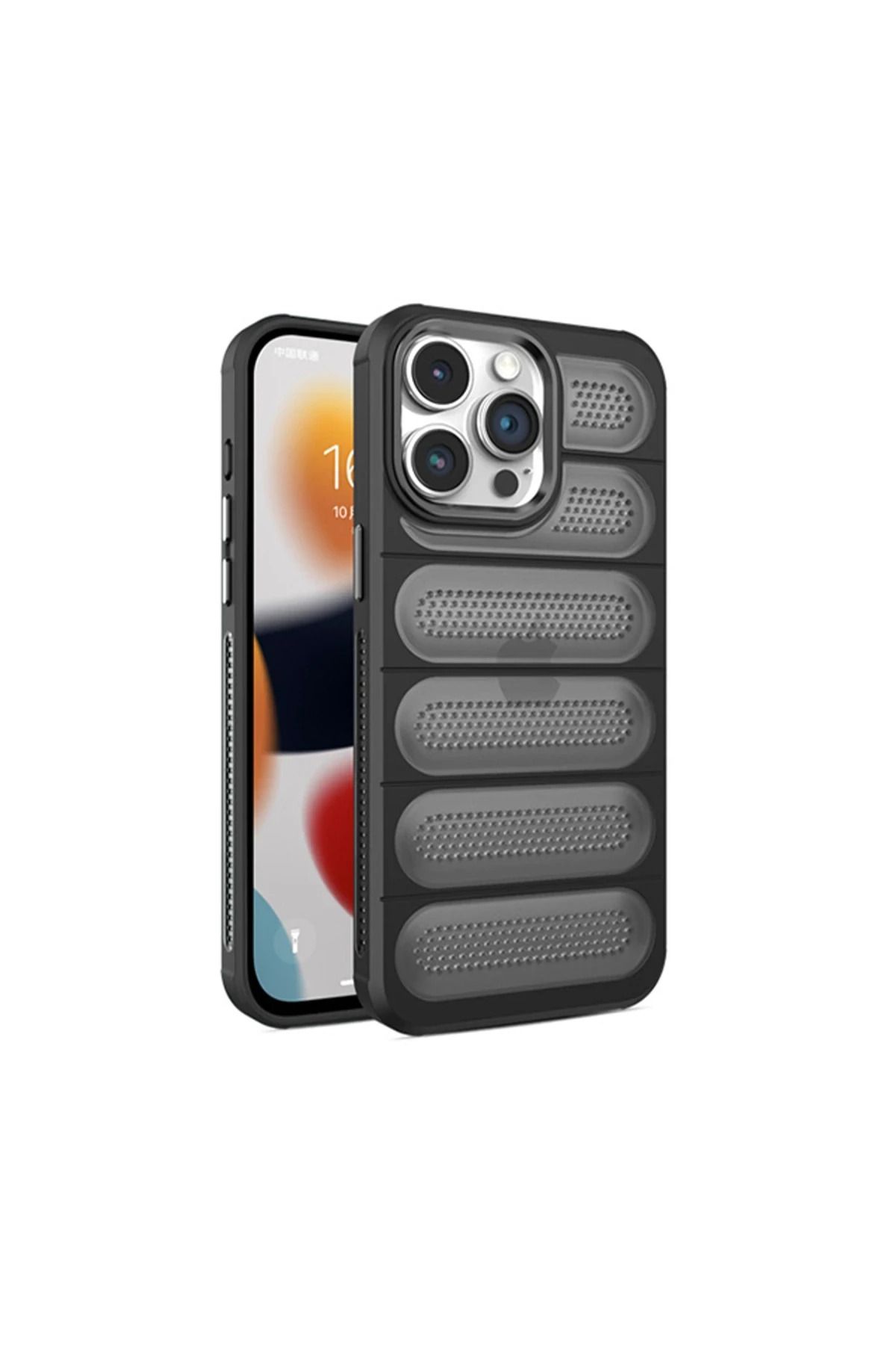 Toptan Bulurum iPhone 15 Pro Max Kılıf Airmax Silikon Kapak - Siyah