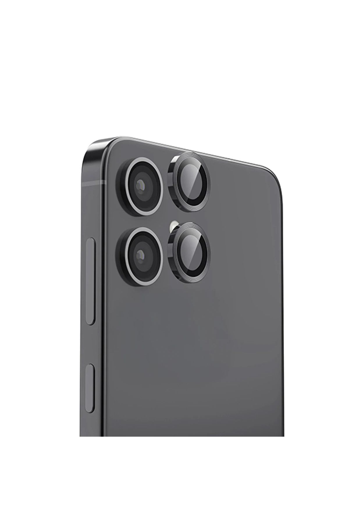 Toptan Bulurum Samsung Galaxy A06 Raze Metal Kamera Lens - Siyah