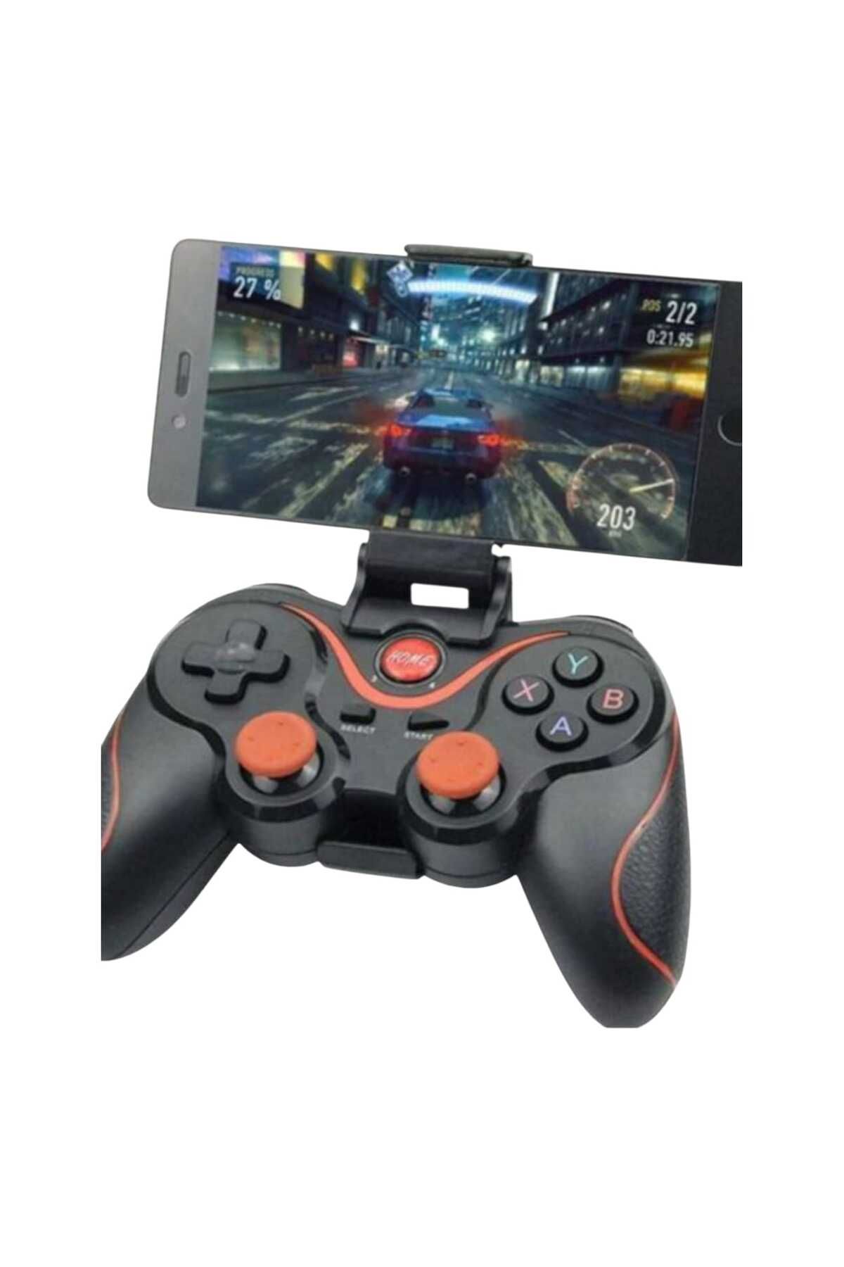 OEM-Wireless Controller, Bluetooth Connection, With Adjustable Holder For Tablet Or Phone, Black/Red 3