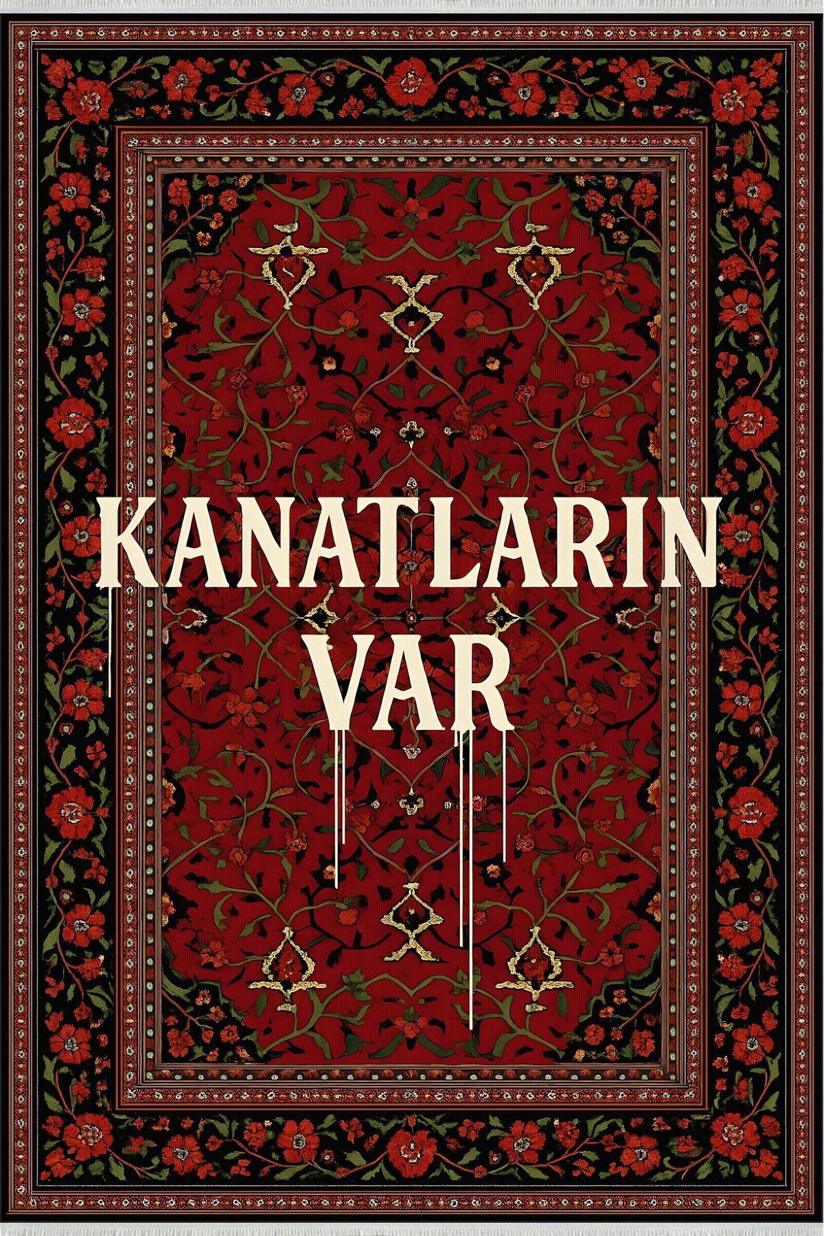 TNYLOF Kanatların Var Yazılı Halı – Kaymaz & Makinede Yıkanabilir | Evcil ve Bebek Dostu | Klasik Motifli