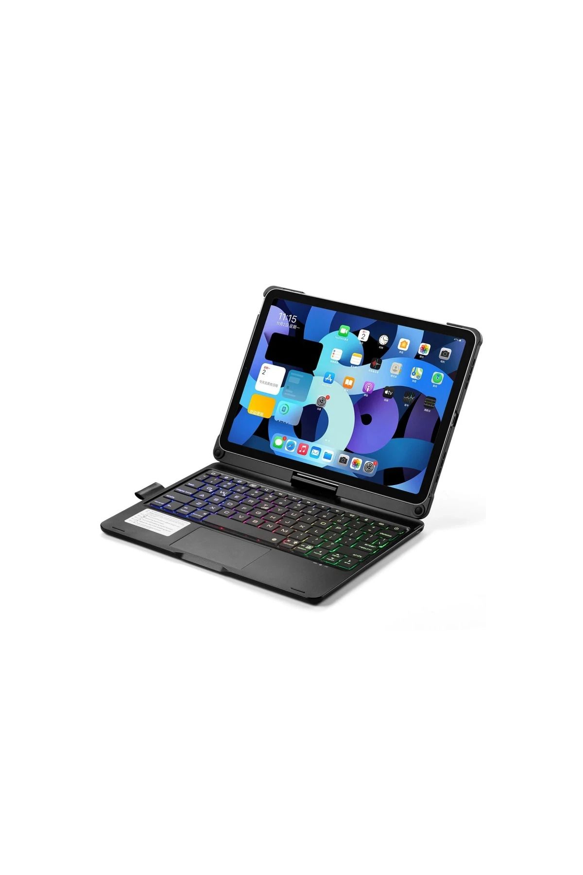 Toptan Bulurum iPad Pro 13 (2024) F13 ATS Kılıf Magic Dönen Klavyeli Tablet Kılıf - Siyah