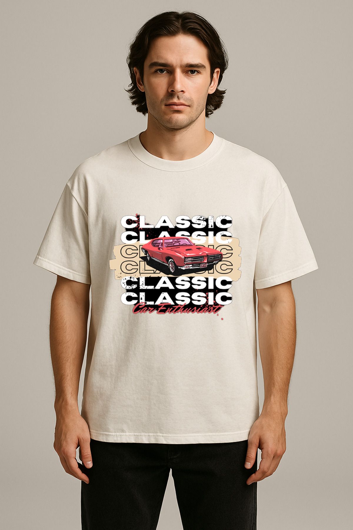 Vigor Wear Baskılı Oversize UNİSEX T-shirt