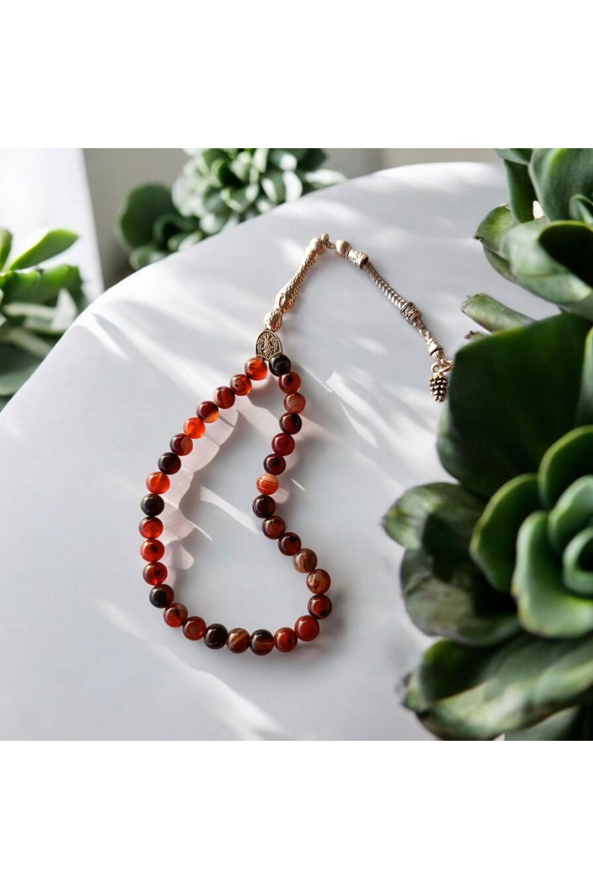 MODA doğal taş paslanmaz imame tesbih