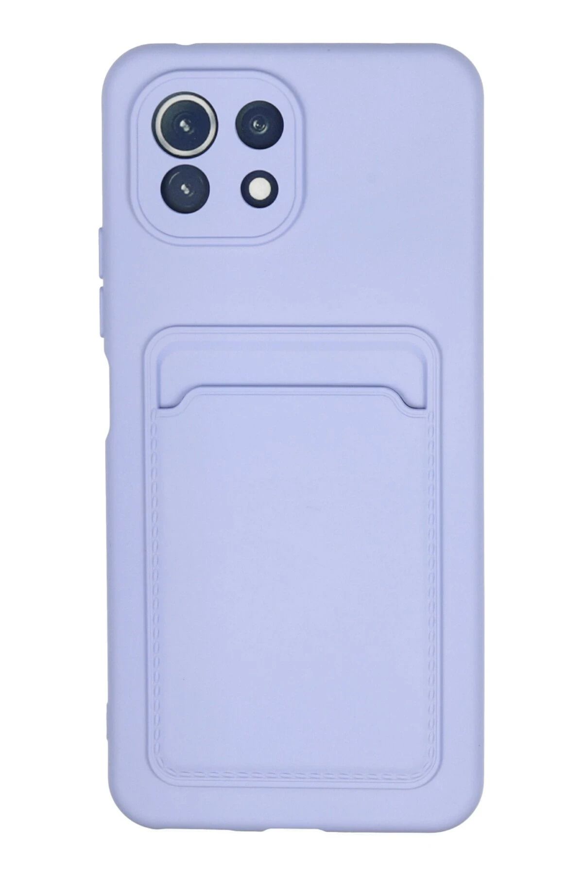 CepteToptan Xiaomi Mi 11 Kılıf Kelvin Kartvizitli Silikon - Lila
