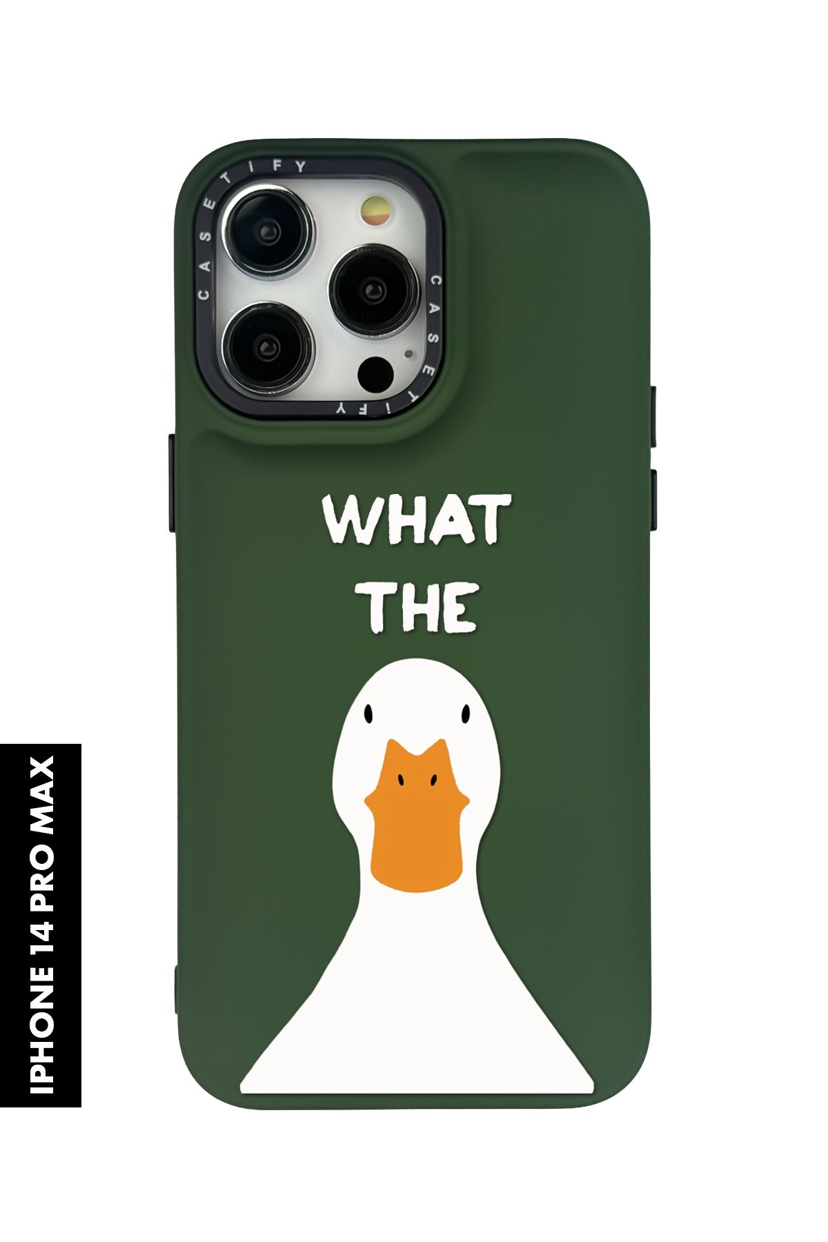 mooodcase iPhone 14 Pro Max Uyumlu What The Duck Desenli Silikonlu Pillow Kılıf