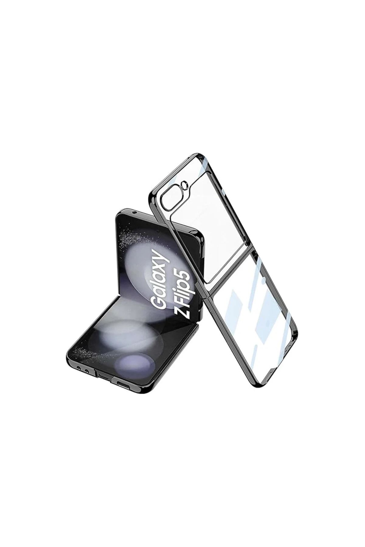Toptan Bulurum Samsung Galaxy Z Flip 5 Kılıf Fold Element Kapak - Siyah