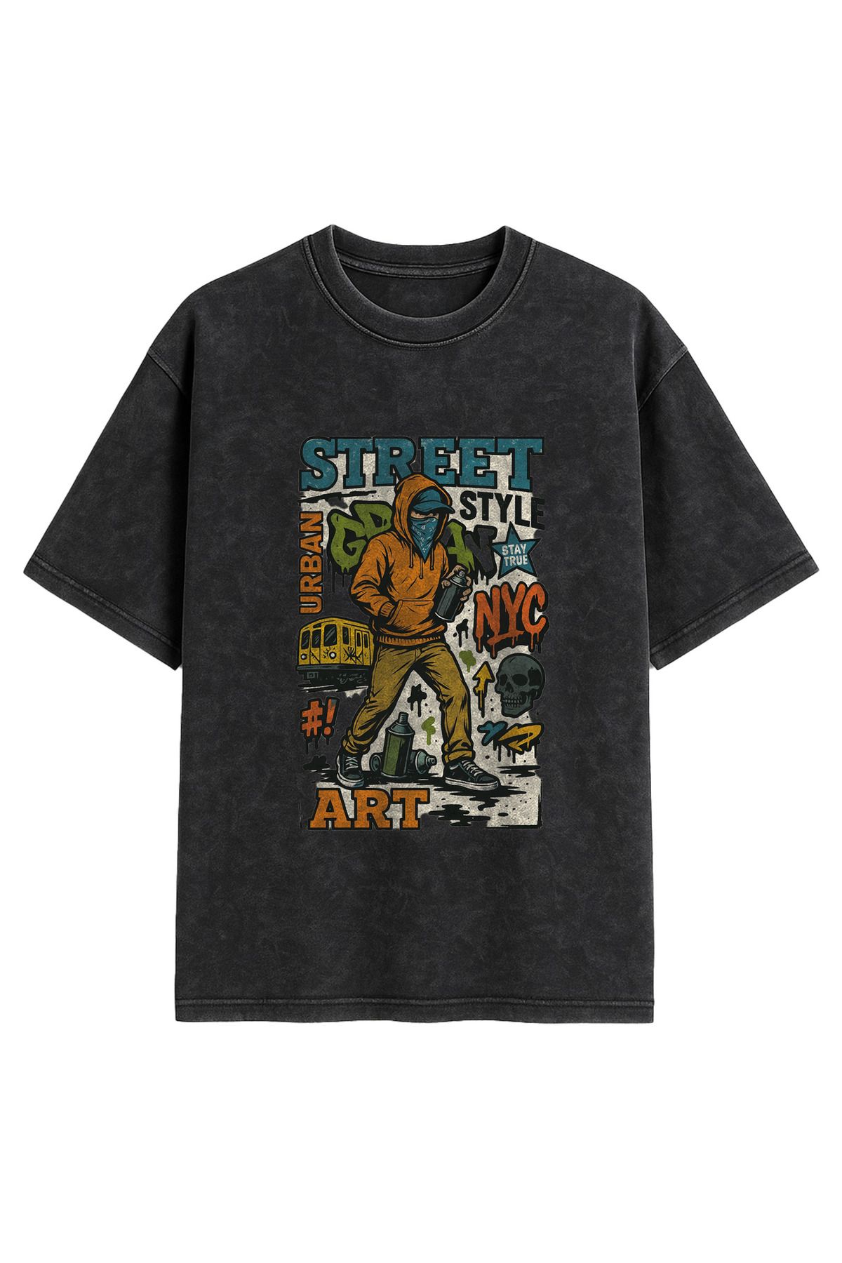 Vigor Wear Baskılı Oversize Unisex T-shirt