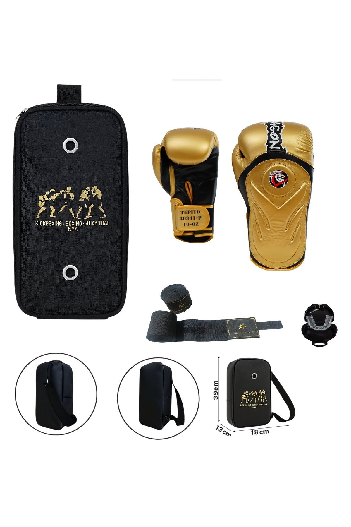 Dragondo Tepito Boks Eldiveni Kick Boks Muay Thai Eldiveni 3'lü Set ve Eldiven Taşıma Çantalı