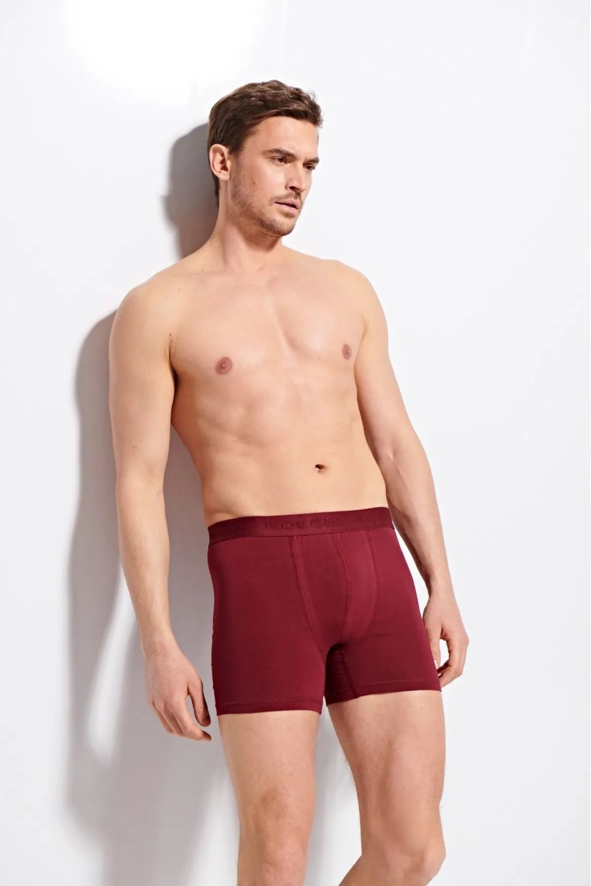 NaturaAlp Kolcu Erkek Likralı Boxer - Bordo