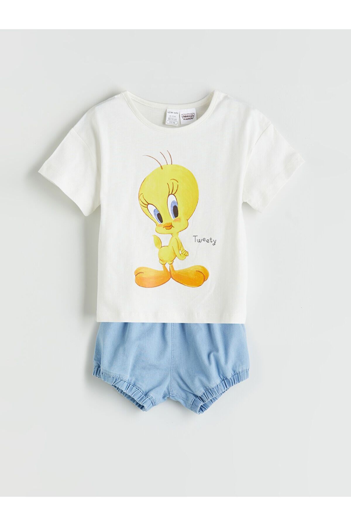 LC Waikiki t Baskılı Kız Bebek Tişört ve Şort 2'li