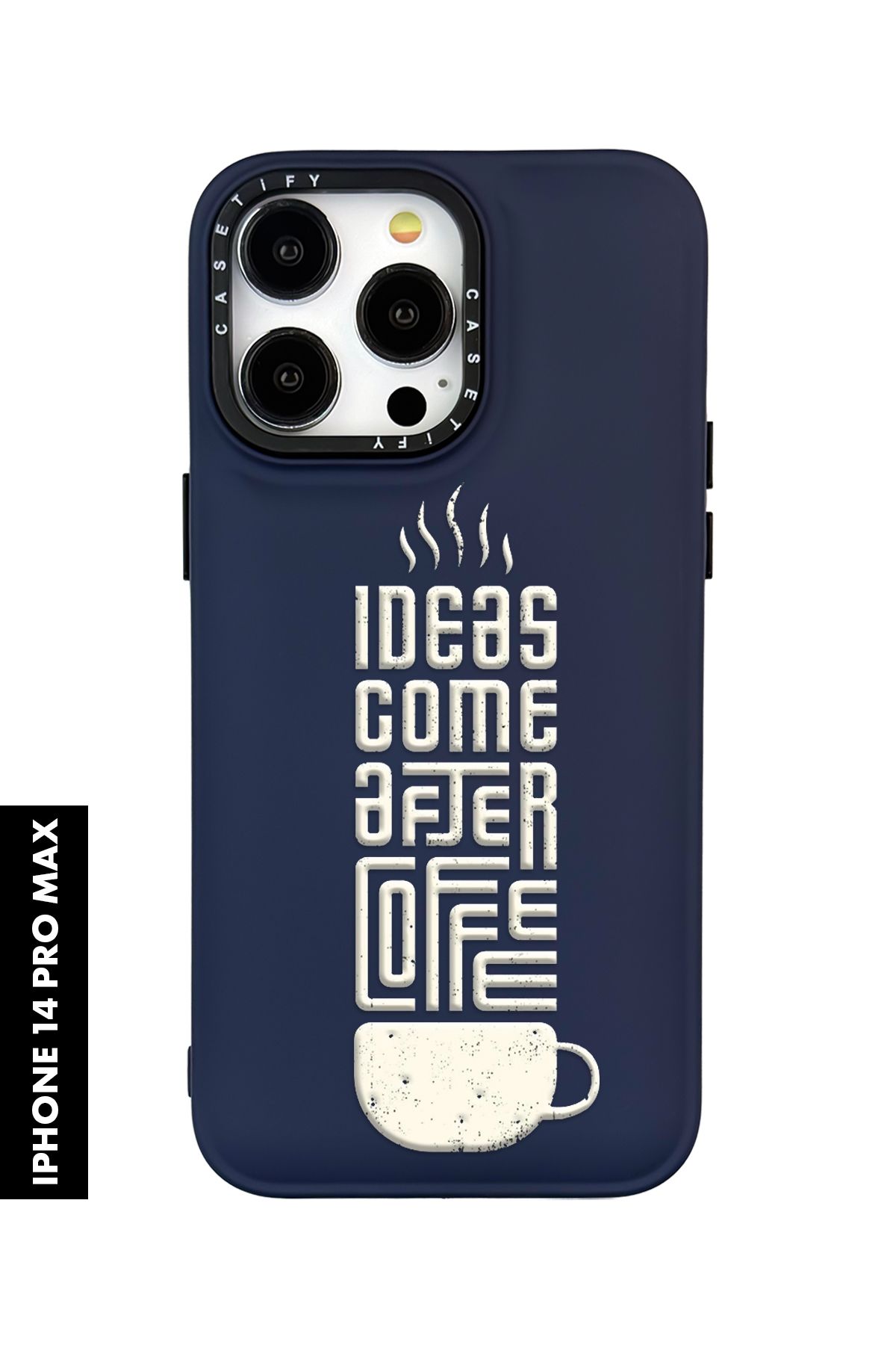 mooodcase iPhone 14 Pro Max Uyumlu After Coffee Desenli Silikonlu Pillow Kılıf