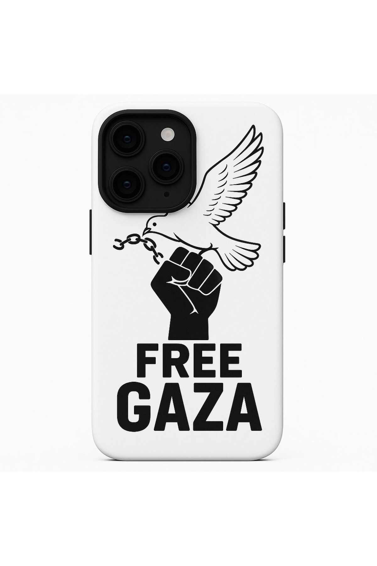 DEMİNA iPhone 15 Plus Uyumlu Gazze Tasarım Baskılı Lansman Kılıf