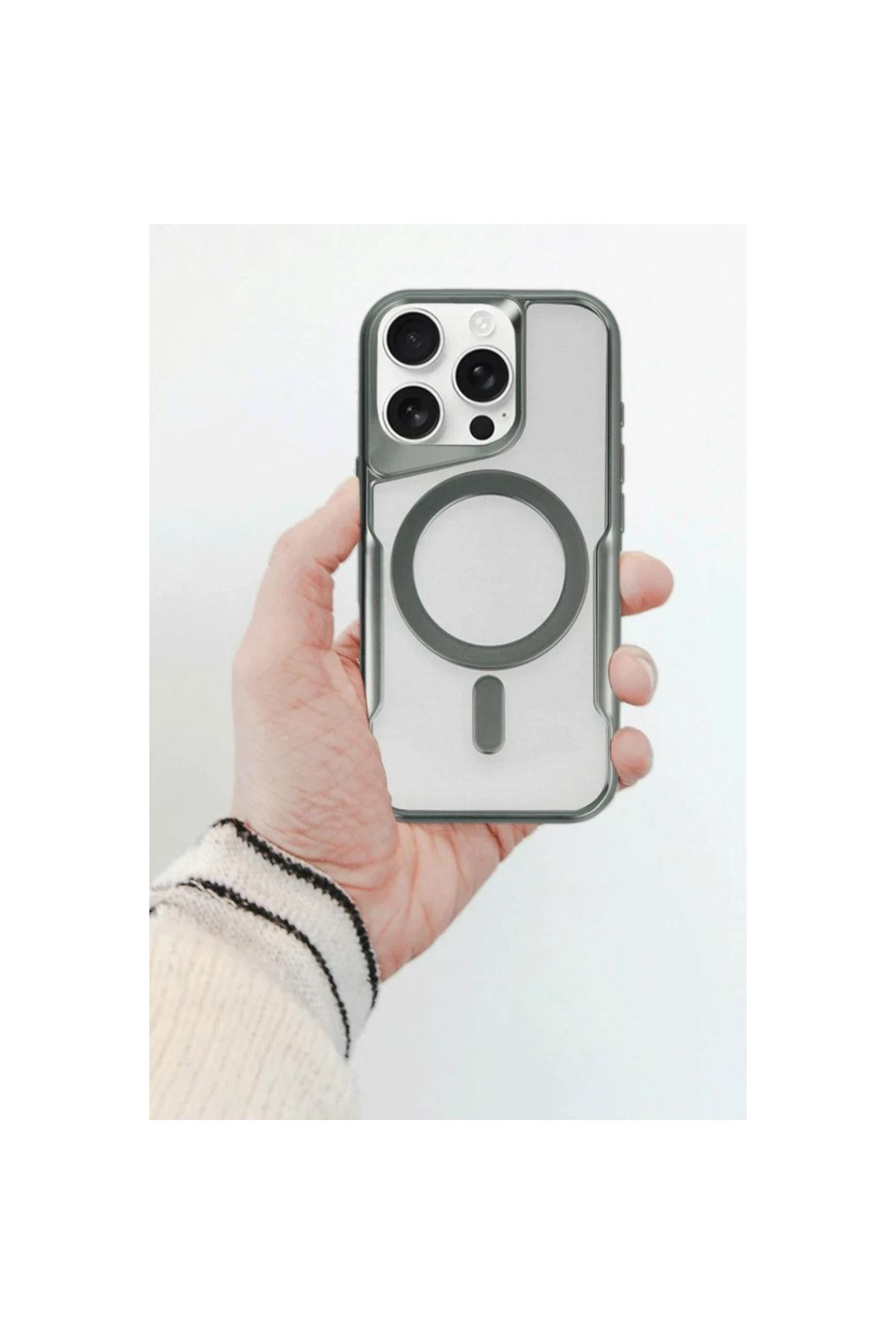 Toptan Bulurum iPhone 14 Pro Kılıf Boyi Magsafe Silikon Kapak - Siyah
