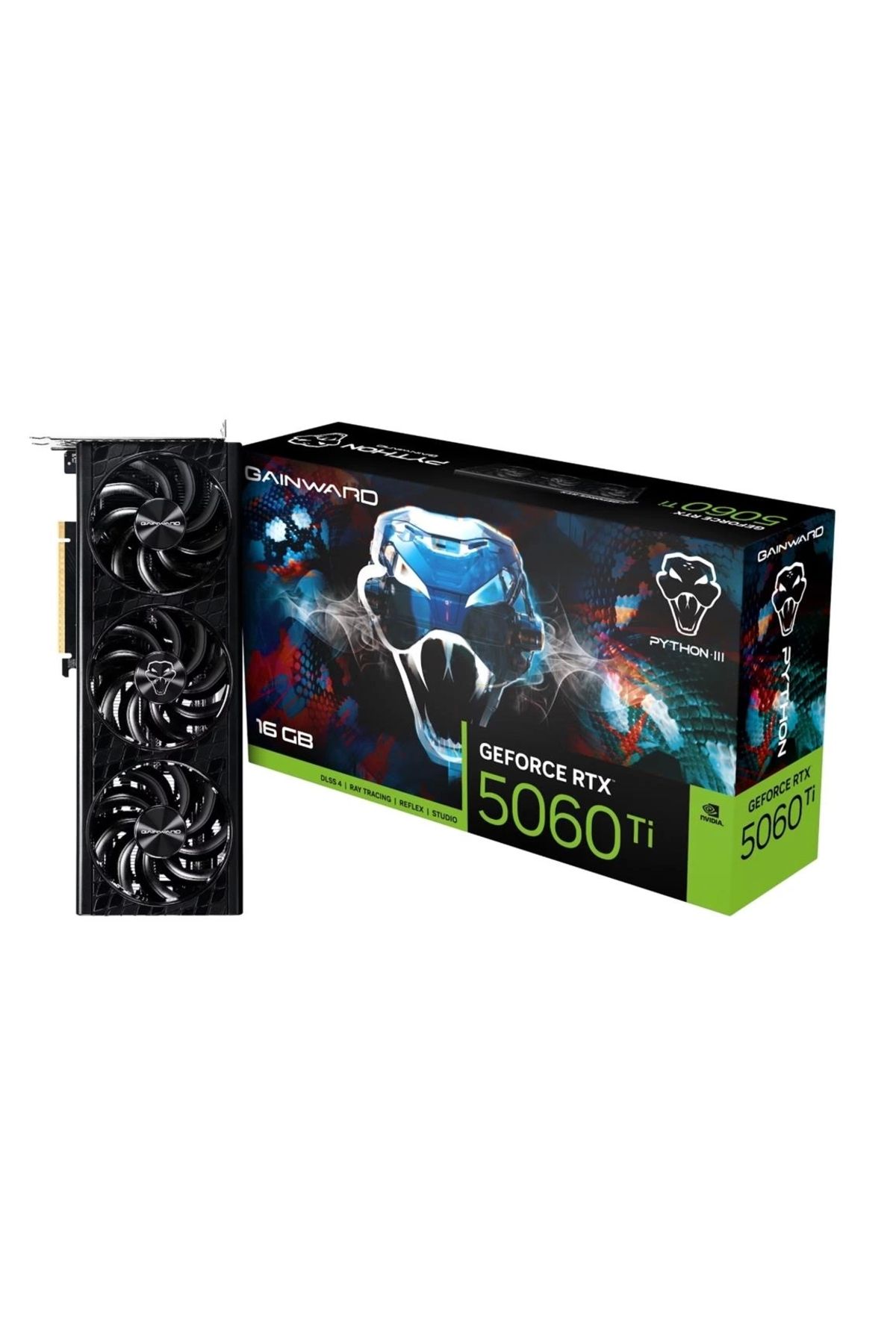 gainward GeForce RTX5060Ti PYTHON III 16GB GDDR7 128Bit Gaming (Oyuncu) Ekran Kartı
