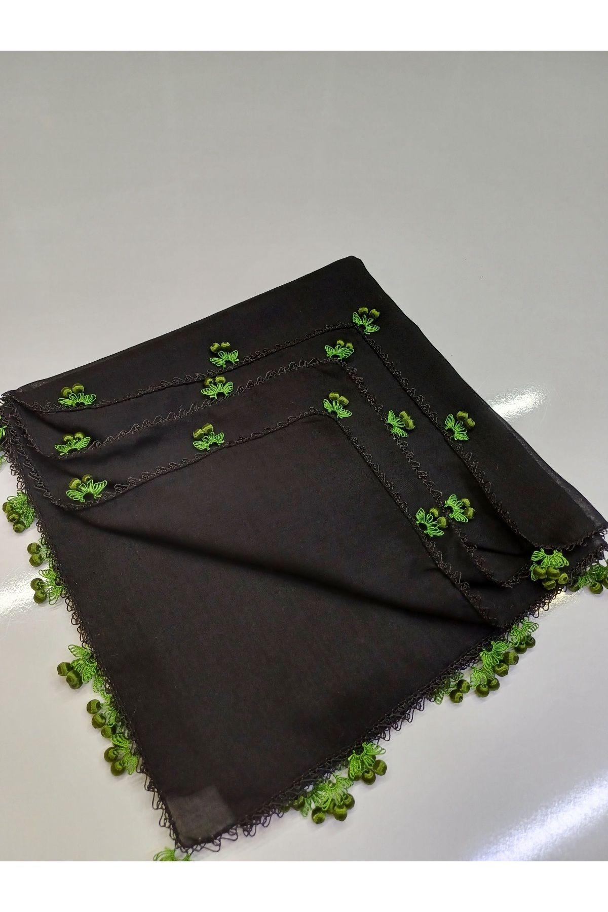 Butik El örgüsü iğne oyalı tülbent