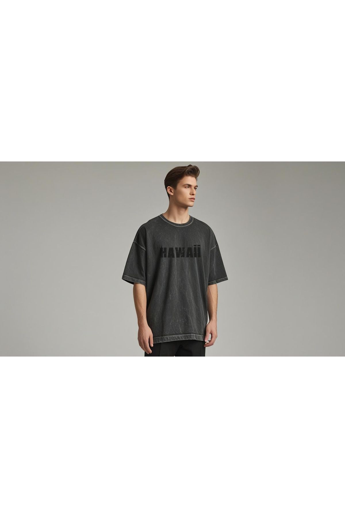 Vigor Wear hawaii Baskılı Oversize UNİSEX T-shirt
