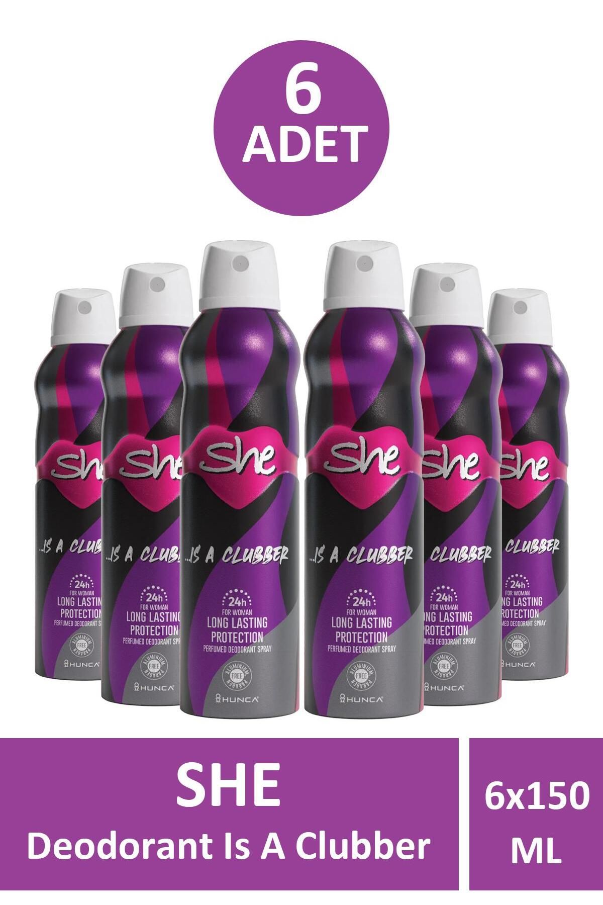 Seddar Collection She İs A Clubber Deodorant 150 ml 6 Adet