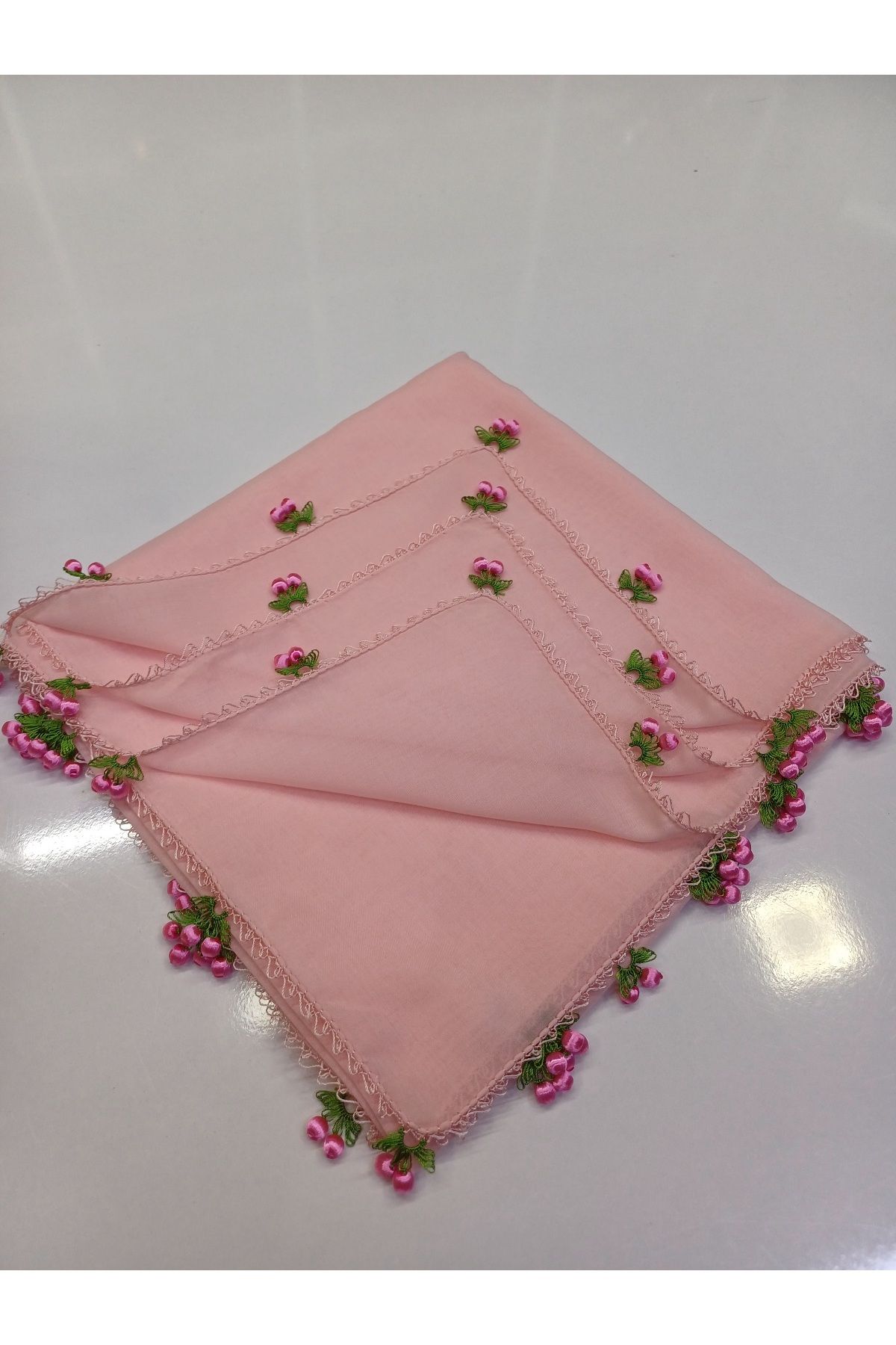 Butik El örgüsü çeyizlik iğne oyalı tülbent