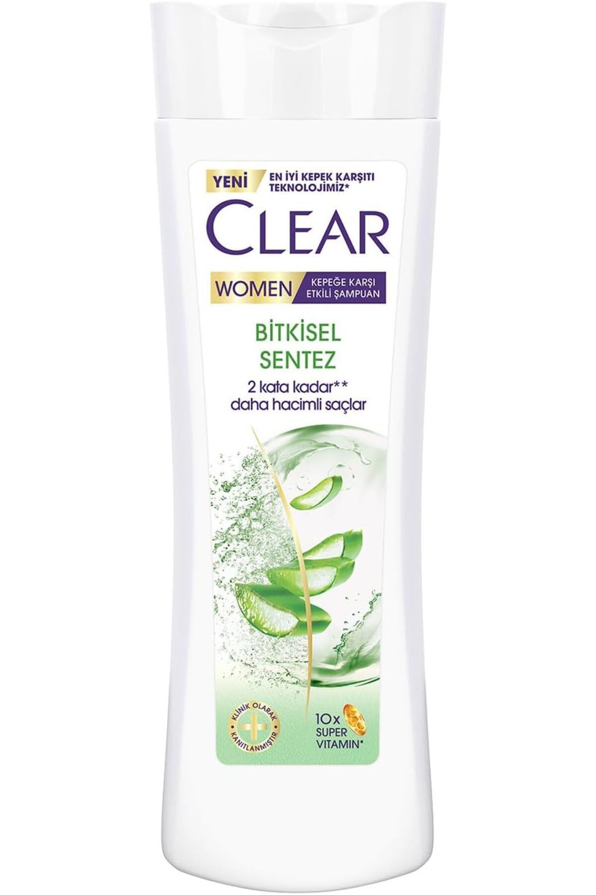 CLEARTEST Clear Women Kepeğe Karşı Etkili Şampuan Bitkisel Sentez Aloe Vera & Çay Ağacı Yağı 350 ml