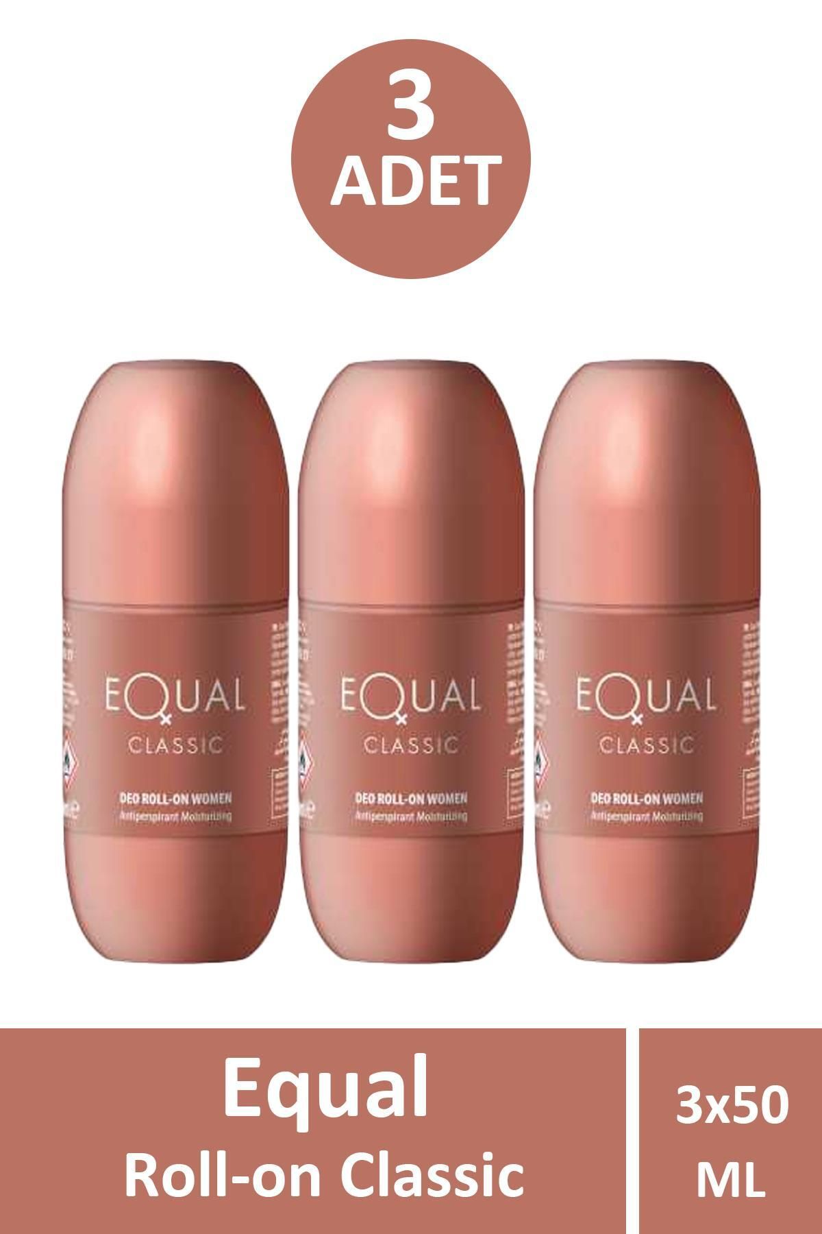 Seddar Collection Equal Kadın Roll-On Deodorant 50 ml 3 Adet