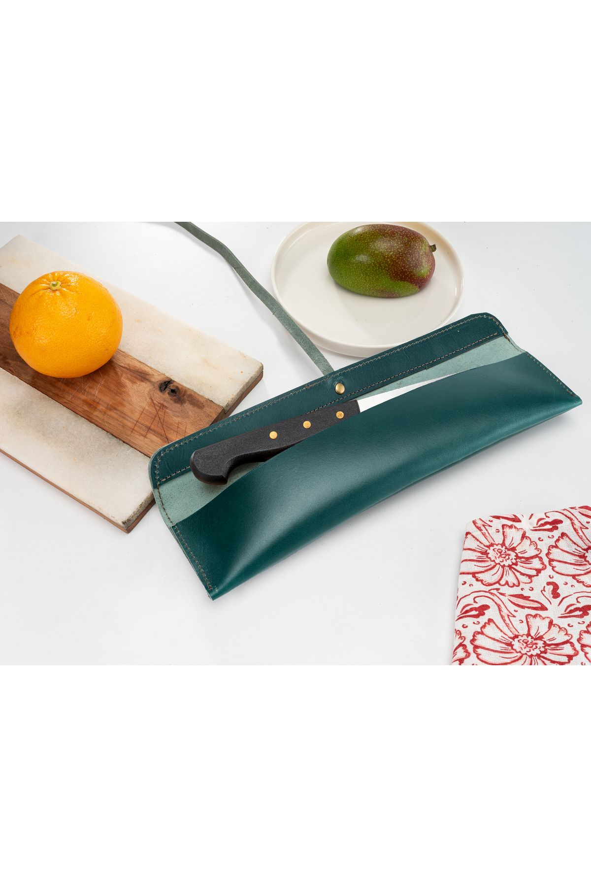 LWA Leather Hakiki Deri Bıçak Kılıfı – El Yapımı Deri Tekli Bıçak Kılıfı, Şef Bıçak Kılıfı