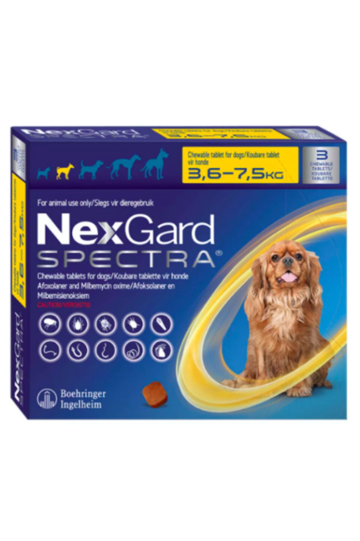 Orqinel Nexgard-d Spectra-a Köpek İç Dış Anti Parazit Uzaklaştırıcı 3.6-7.5 kg arası
