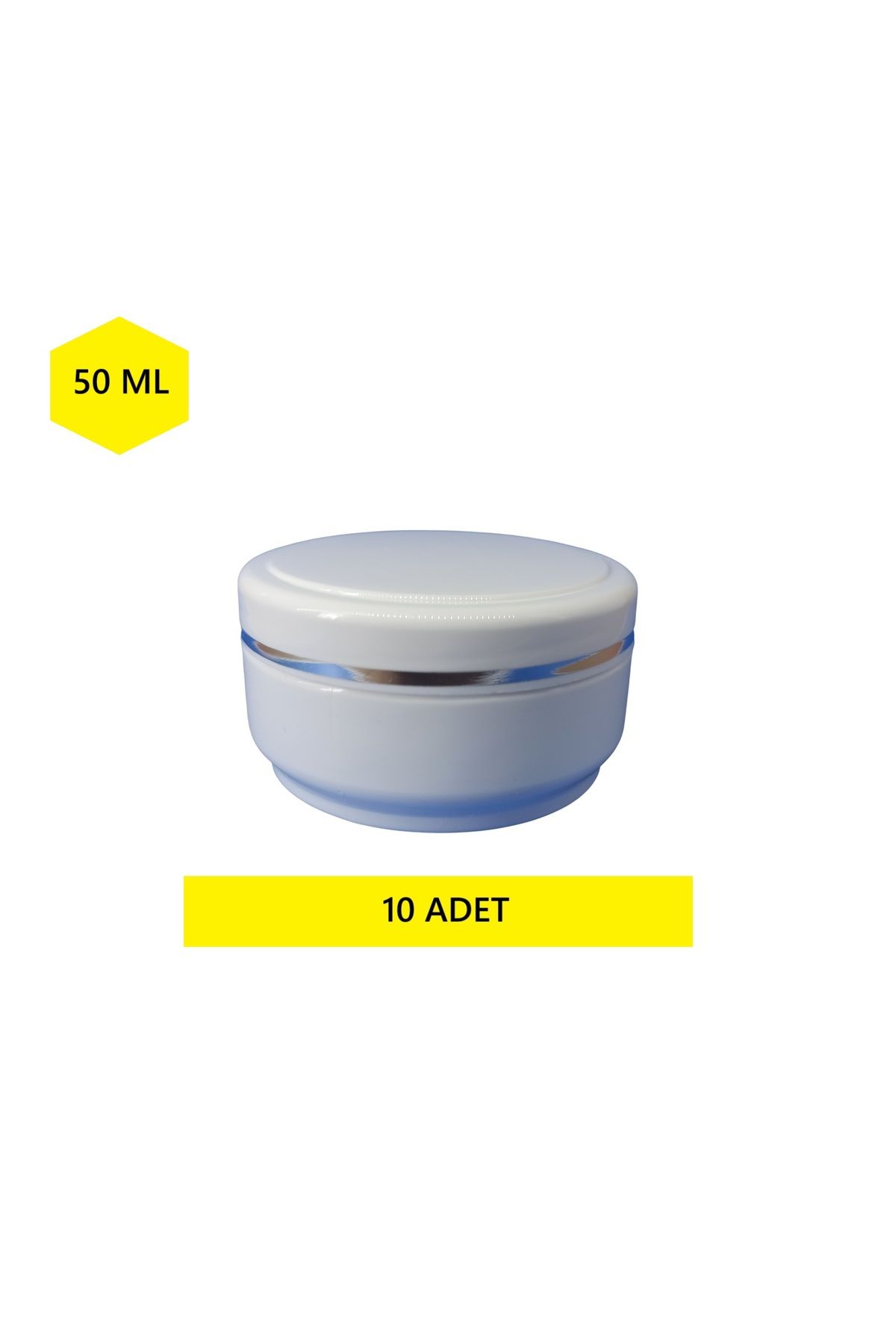 demethome 50 Ml Boş Pomat-krem-kozmetik Kutusu 50 cc Plastik Krem Kavanozu 1-5-10-25-50-100-250 Adet Şeçenekli