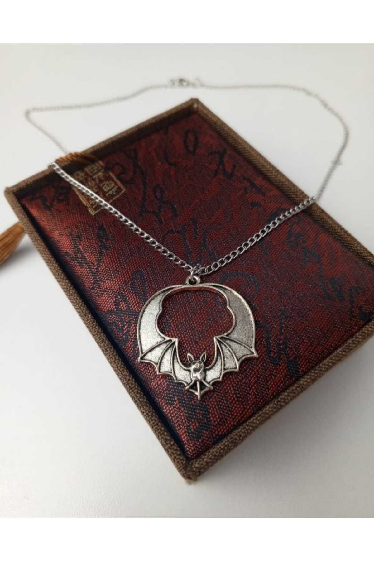 Butik Silver Antic Gothic Yarasa Kanat Kolye