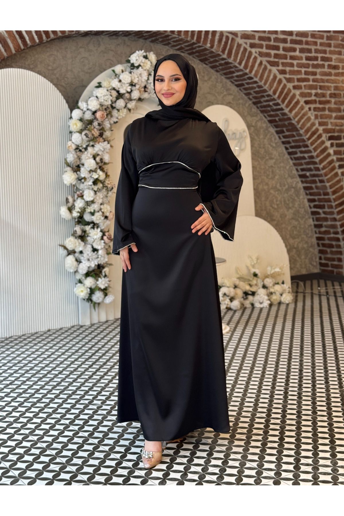 semalabutik Pınar Tesettür Saten Abiye