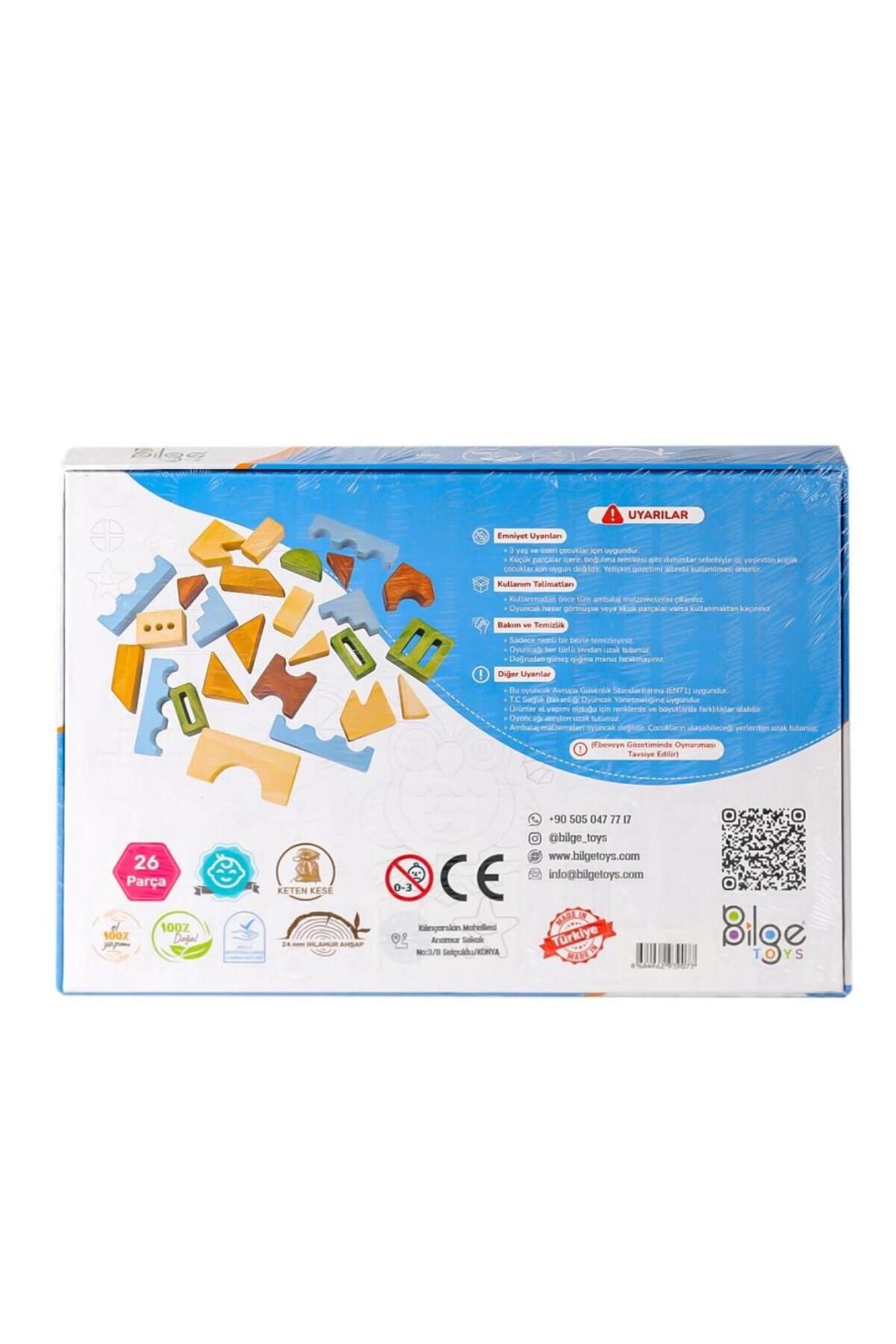 NW NessiWorld Nessiworld BLG-107A Ahşap Şehir Blok Seti