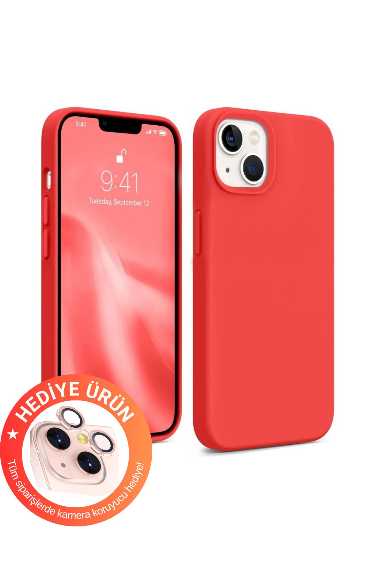 WUNİT Iphone 13 - 14 - 15 Uyumlu Içi Kadife Koruyucu Hediyeli Lansman Kılıf