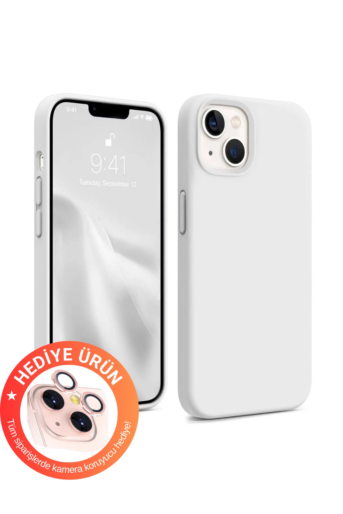 WUNİT Iphone 13 - 14 - 15 Uyumlu Içi Kadife Koruyucu Hediyeli Lansman Kılıf