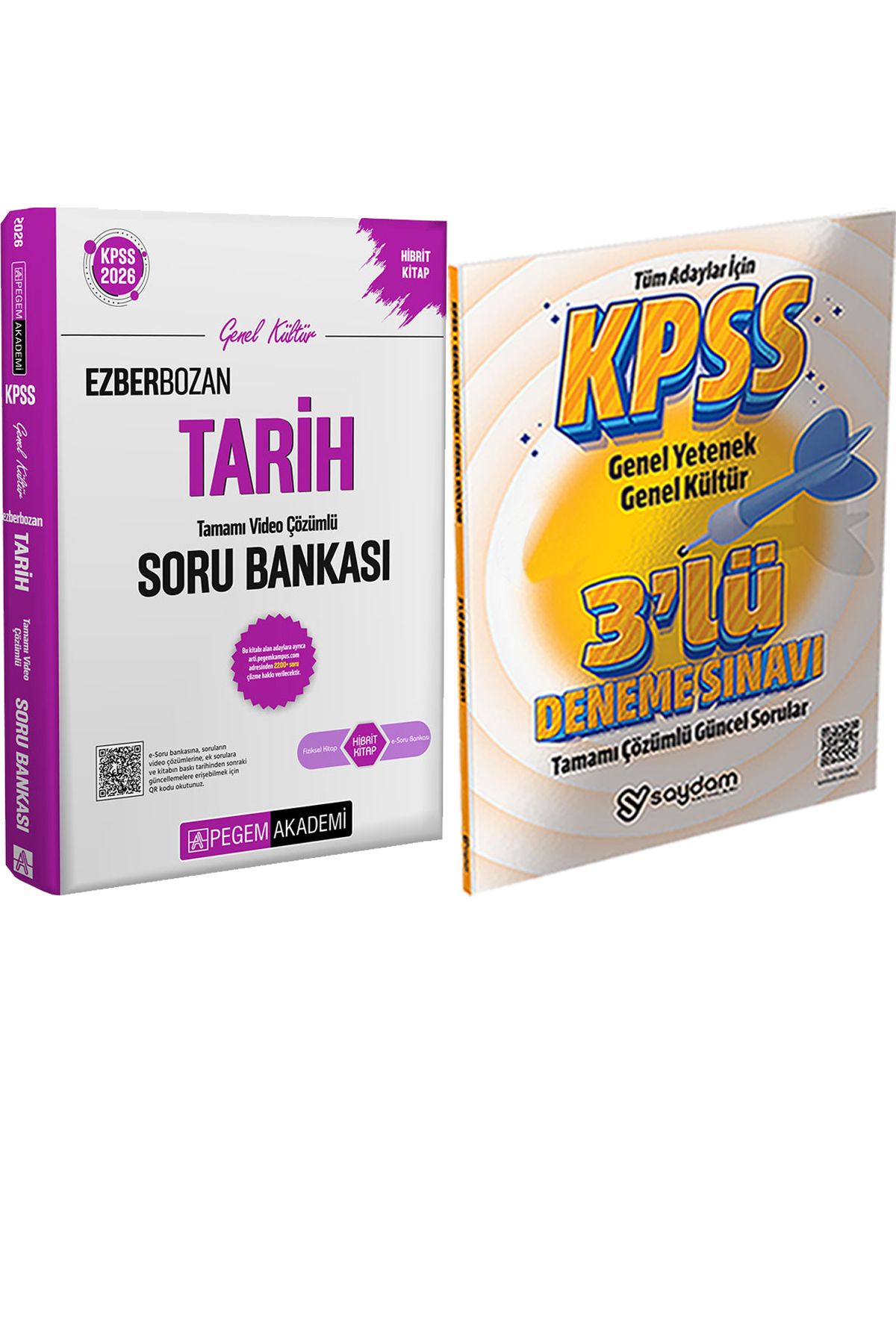 Pegem Akademi Yayıncılık 2026 KPSS Genel Yetenek Genel Kültür Ezberbozan Tarih Video Çözümlü Soru Bankası + 3 Deneme Hediye